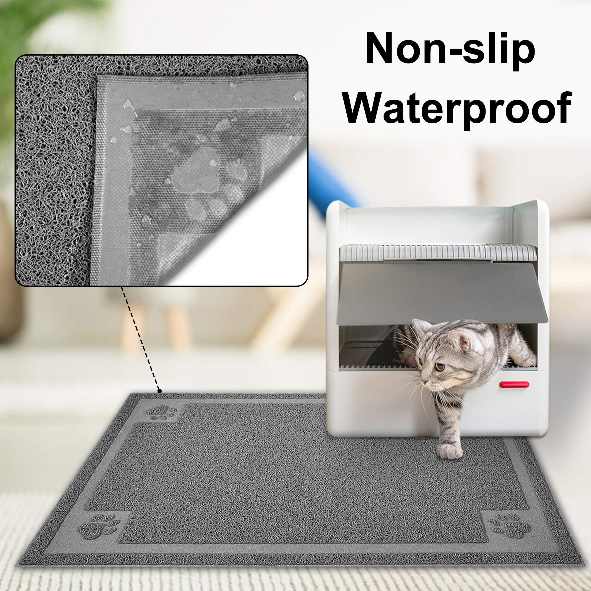 UPSKY Large Cat Litter Mat Trapper 35  23 Traps Litter from Box and Paws Scatter Control for Litter Box Soft on Sensitive Kitty