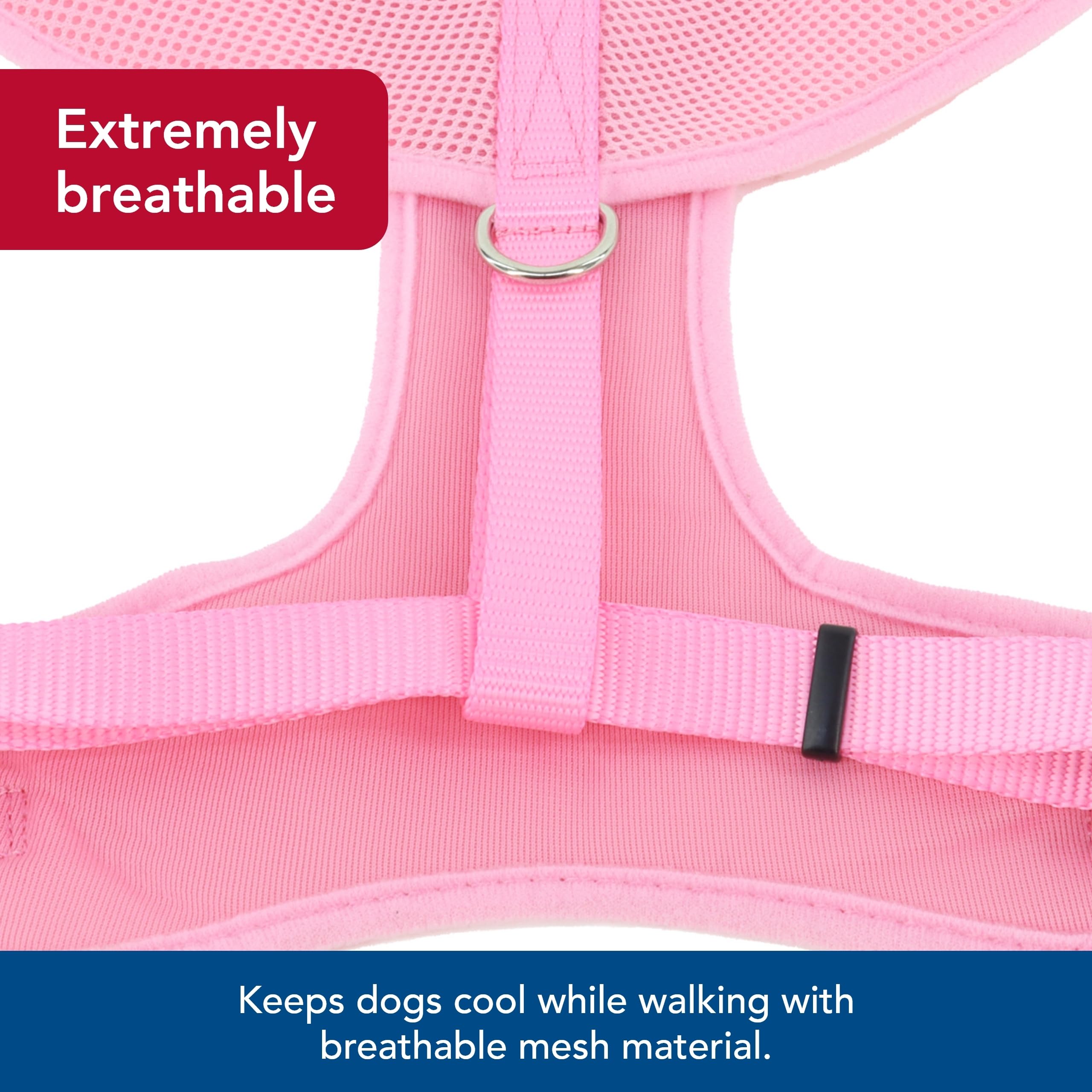 Coastal - Comfort Soft - Adjustable Dog Harness, Pink Bright, 3/8' X 14'-16'