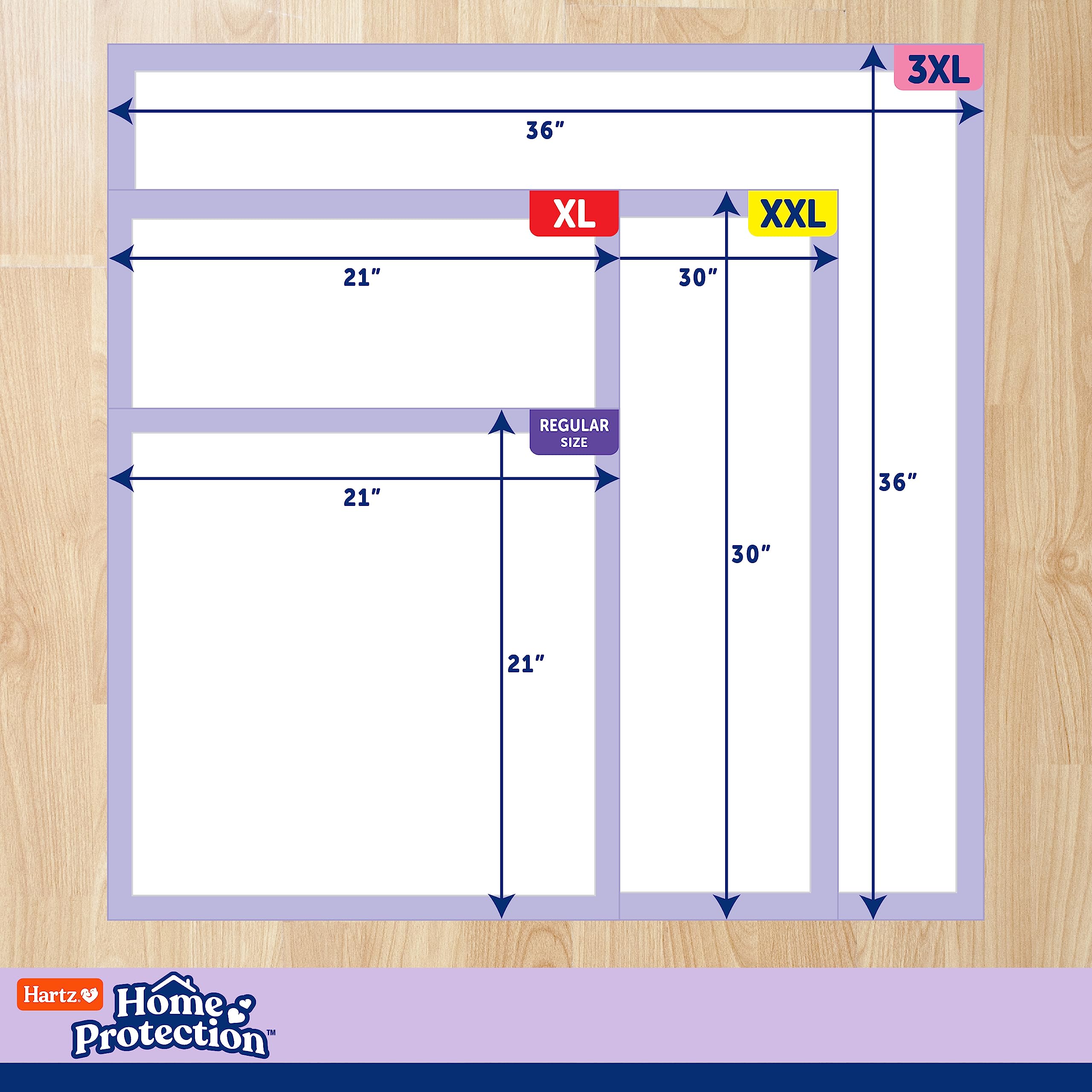 Hartz Home Protection Lavender Scent Odor Eliminating Gel Dog Pads, 30' X 30', 20 Count
