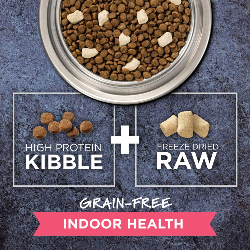Instinct Raw Boost Indoor Health, Natural Dry Cat Food with Freeze Dried Pieces, Grain Free Recipe - Real Rabit, 4.5 lb. Bag