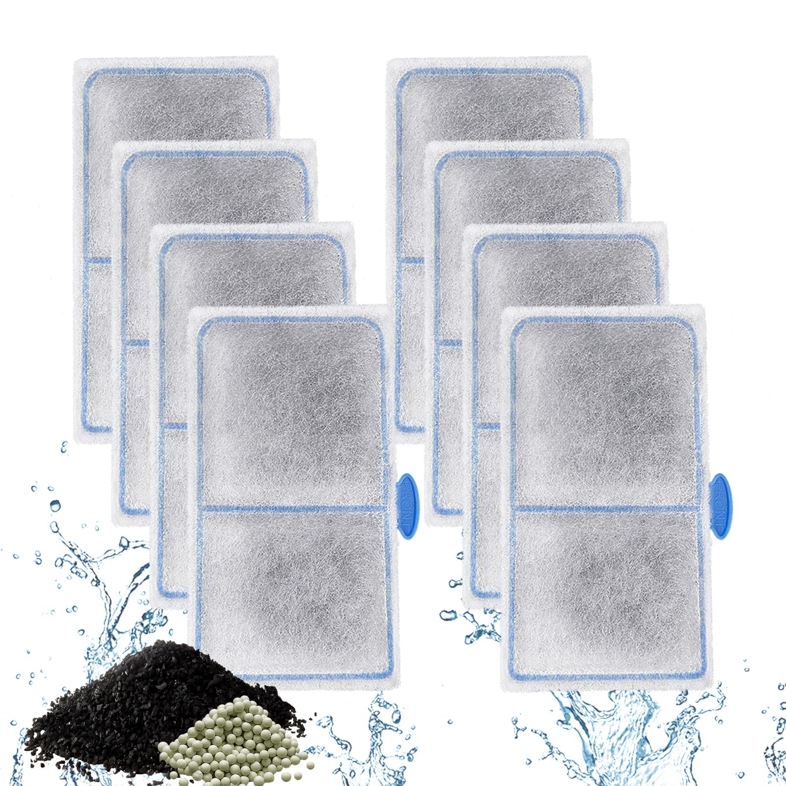 Driamor 8 Pack Filter Cartridges For Top Fin Ef-S Element And Bf5 Bettaflo Filter, Thickened Fish Tank Replacement Filters Cartr