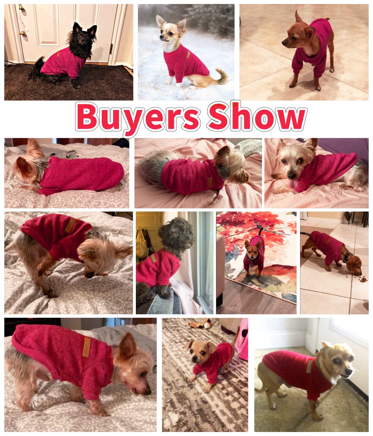 Idepet Pet Dog Classic Knitwear Sweater,Fleece Coat For Small,Medium,Large Dog,Warm Pet Dog Cat Clothes,Soft Puppy Customes (L,