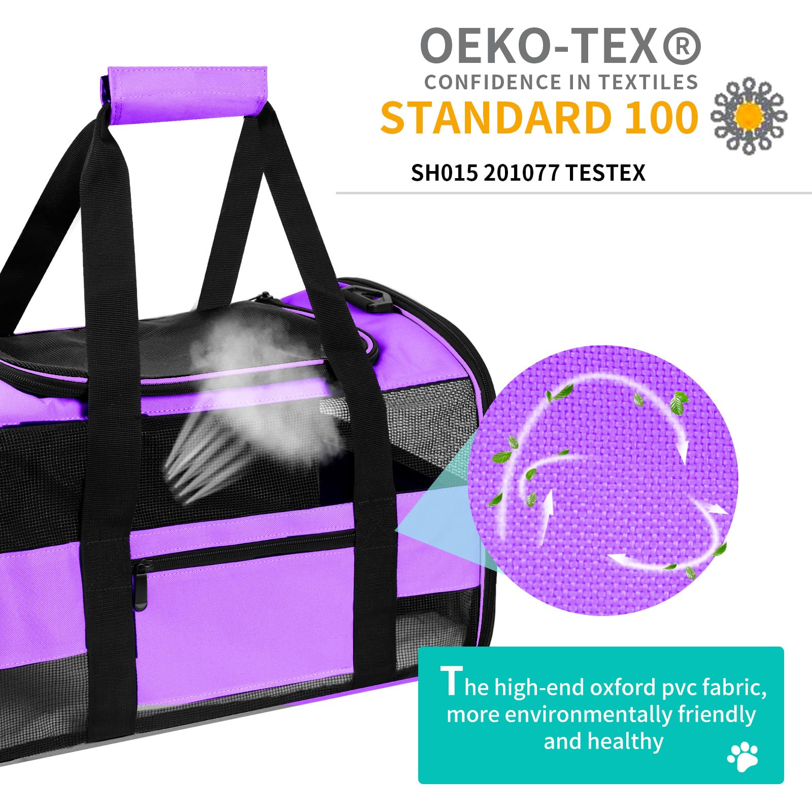 Cussiou Cat Carrier Dog Carriers Airline Approved Pet Carrier For Small Dogs Cats Under 15 Lbs, Collapsible Soft Sided Travel Ca