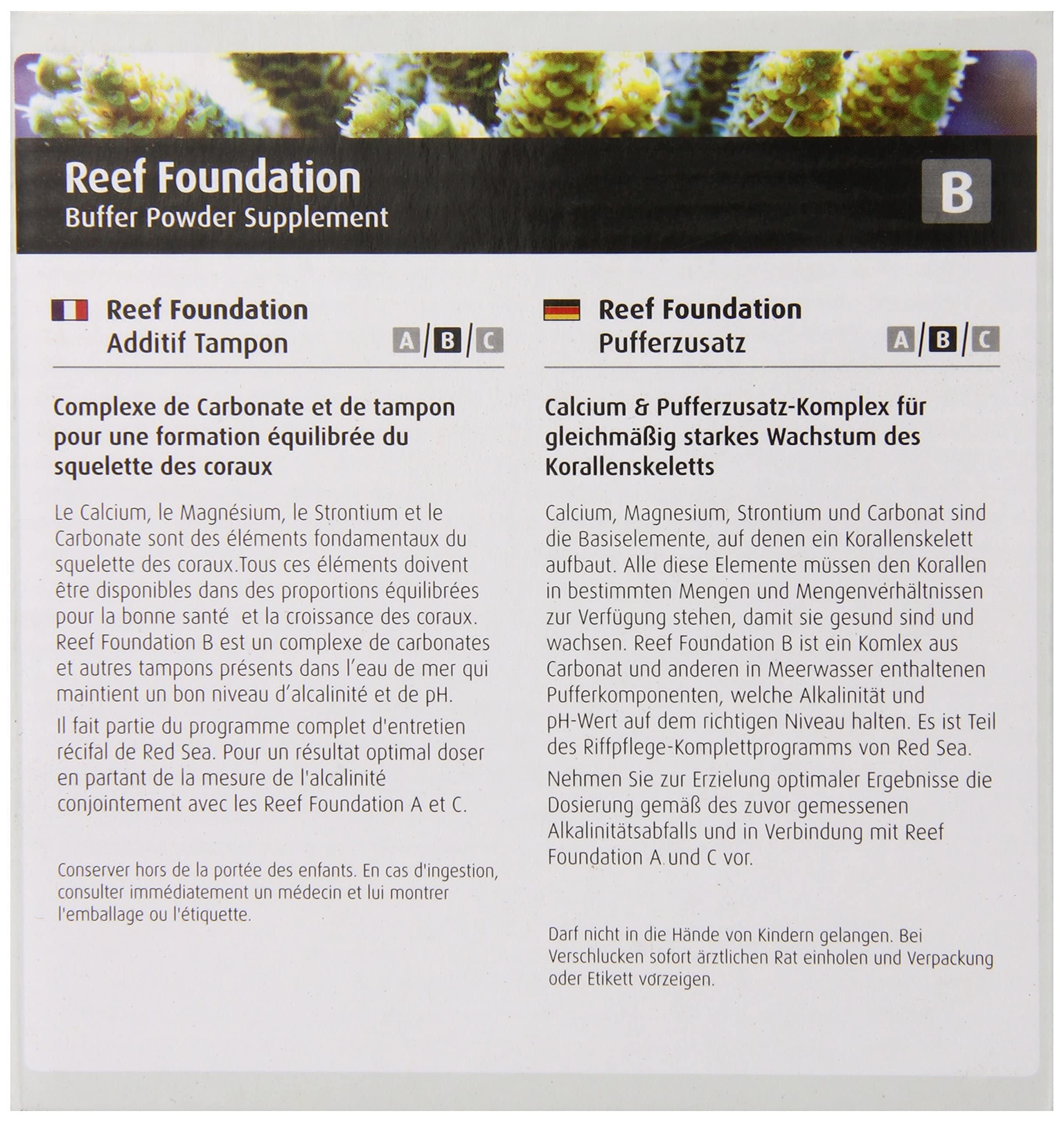 Red Sea Fish Pharm ARE22027 Reef Foundation Buffer Supplement-B for Aquarium, 1kg