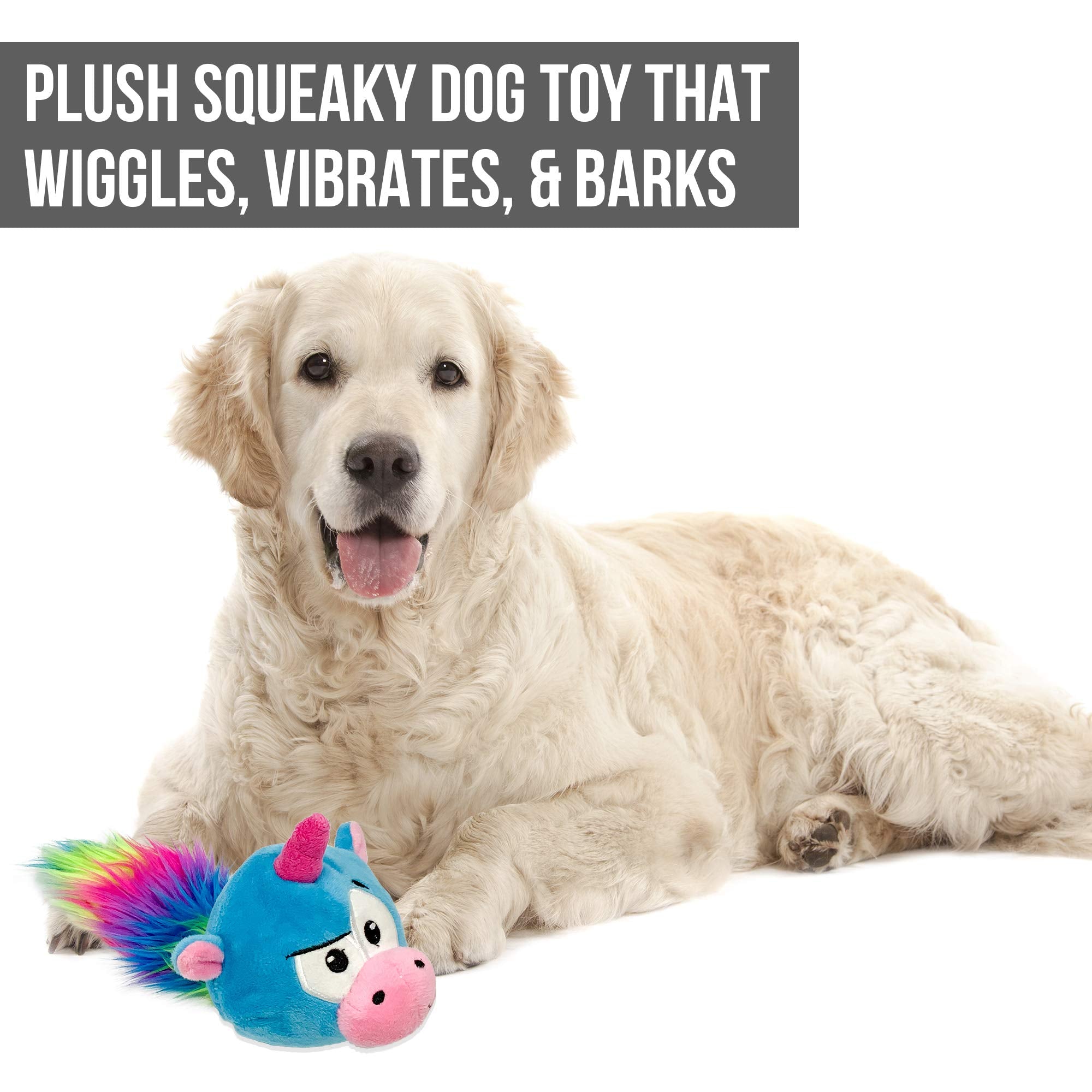 Hyper Pet Doggie Pal Unicorn Plush Toy - Interactive, Wiggles, Vibrates & Barks, Full Unit, Perfect for Boredom & Stimulating Play