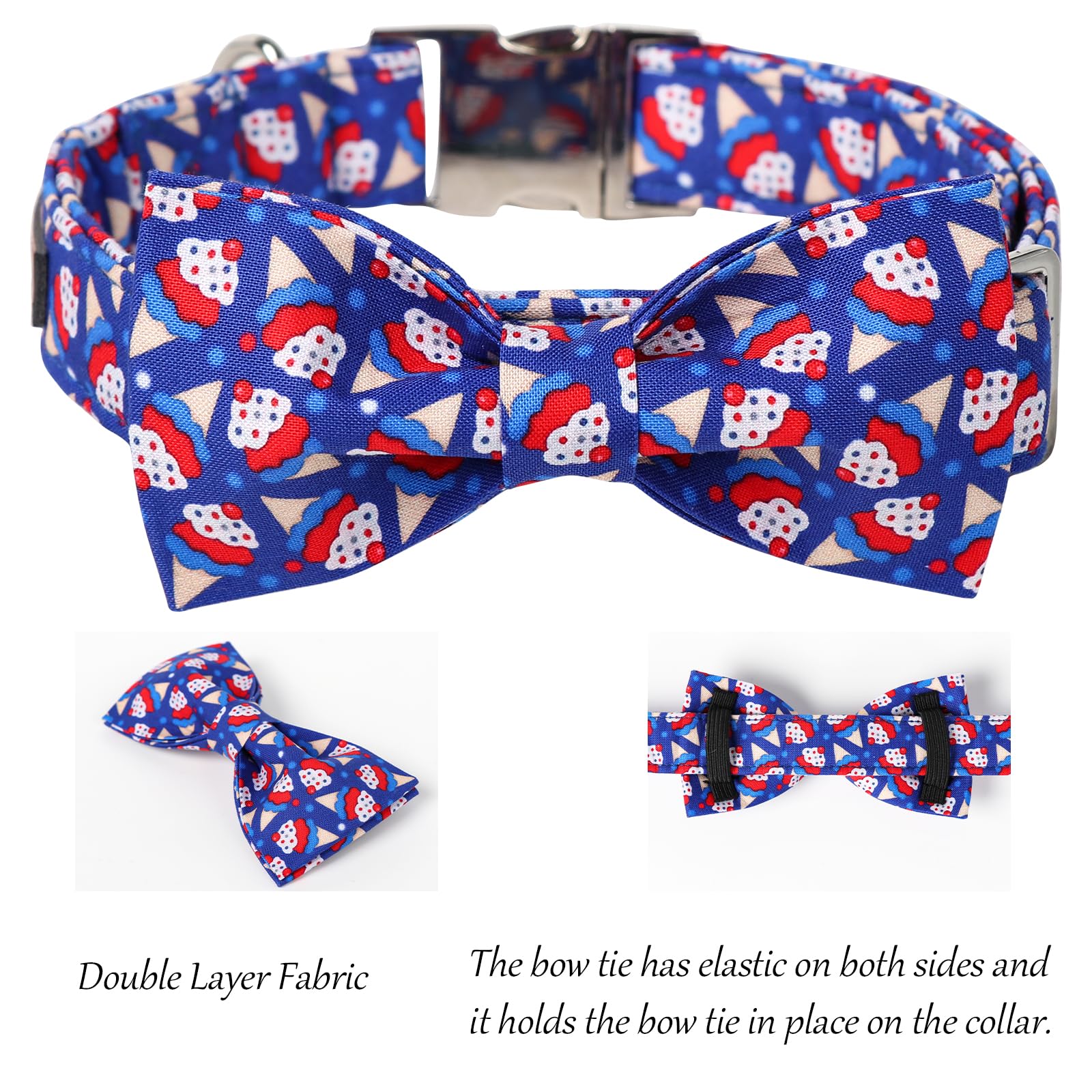 Lionet Paws Design Dogs Collar Cute Adjustable 4Th Of July Collars For Boy Male Small Medium Dogs With Sundae Xl