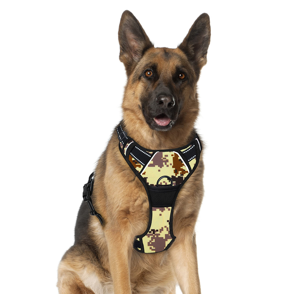 Barkbay No Pull Dog Harness Large Step In Reflective Dog Harness With Front Clip And Easy Control Handle For Walking Training Running(Desert Camo,Xl)