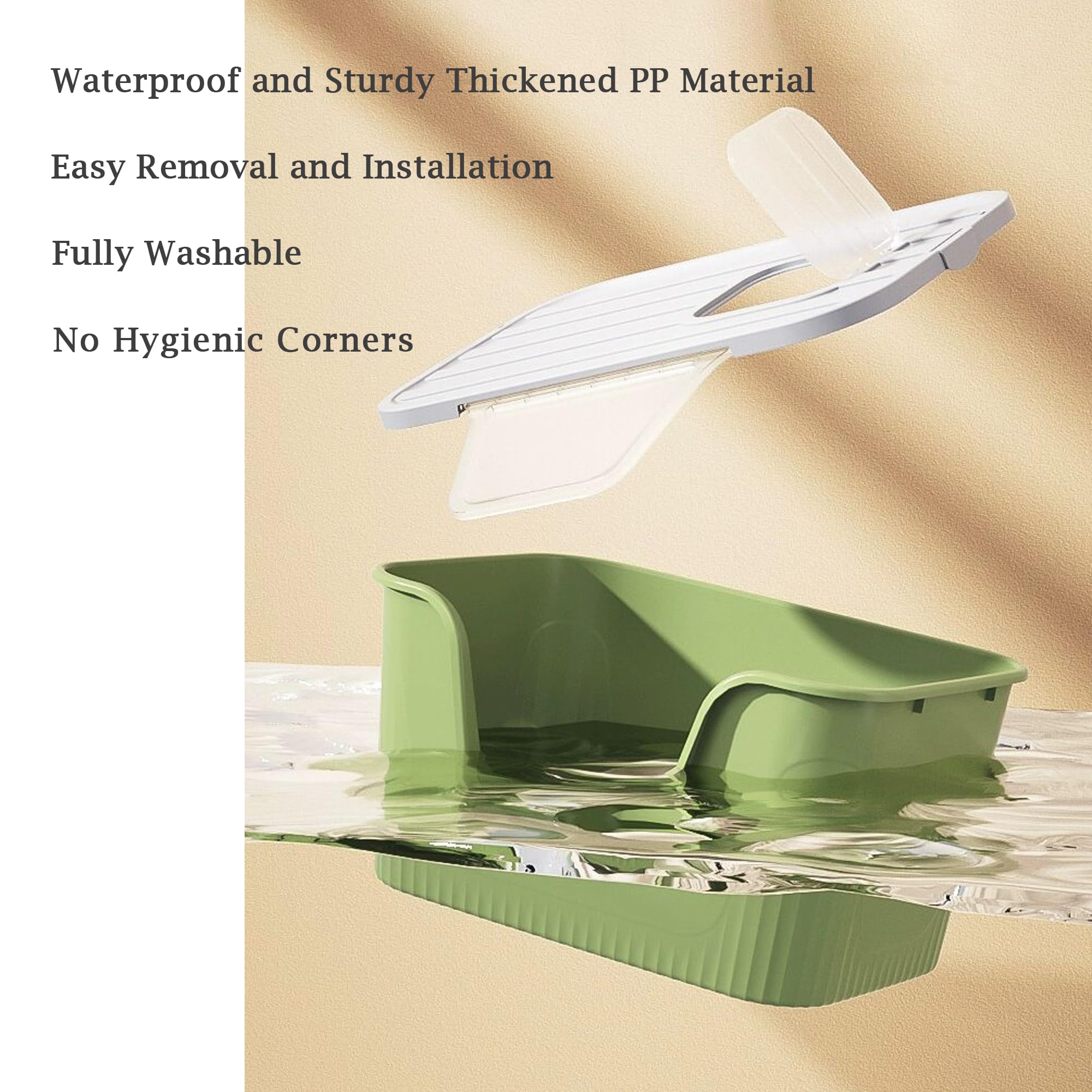 Vealind Cat Litter Box Lid With Clear Door - Fits Xxl & Jumbo Size Boxes