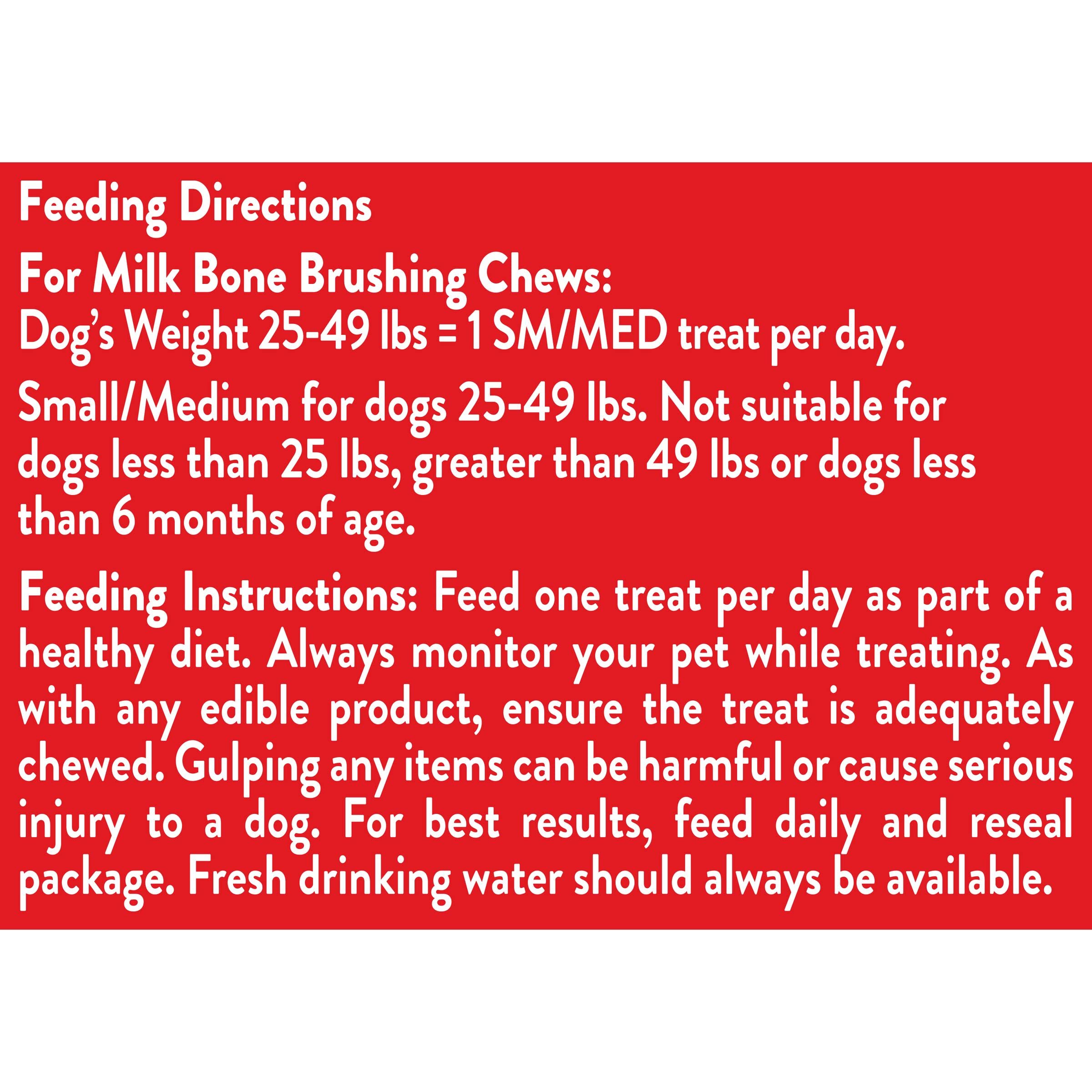 Milk-Bone Brushing Chews Daily Dental Dog Treats, Fresh Mint Flavor, Small/Medium, 25 Count