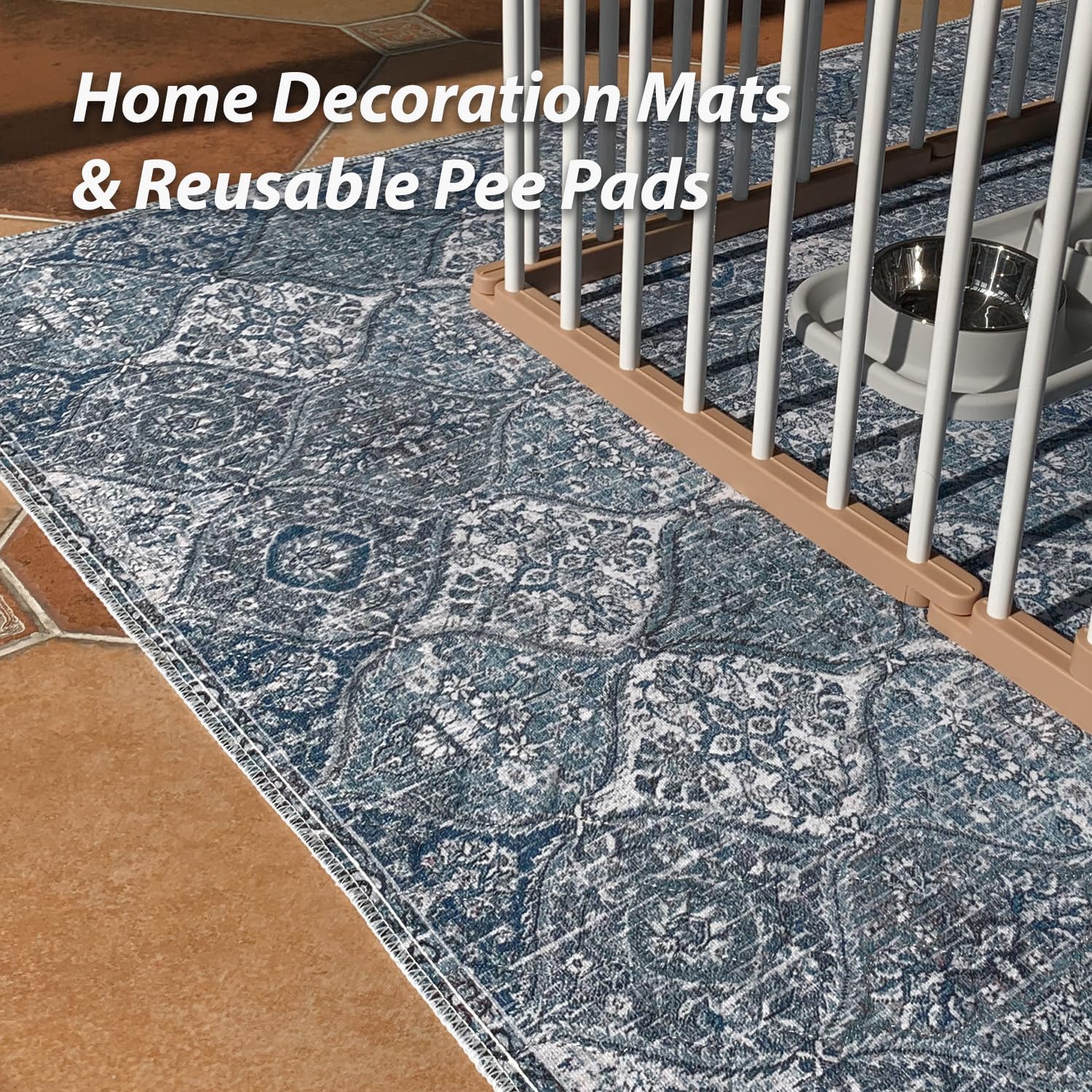 Nunubaby Washable Pee Pads For Dogs, Stylish, Non-Slip And Leak-Proof Pee Pads. Reusable Potty Pads For Dogs For Crates And Floo