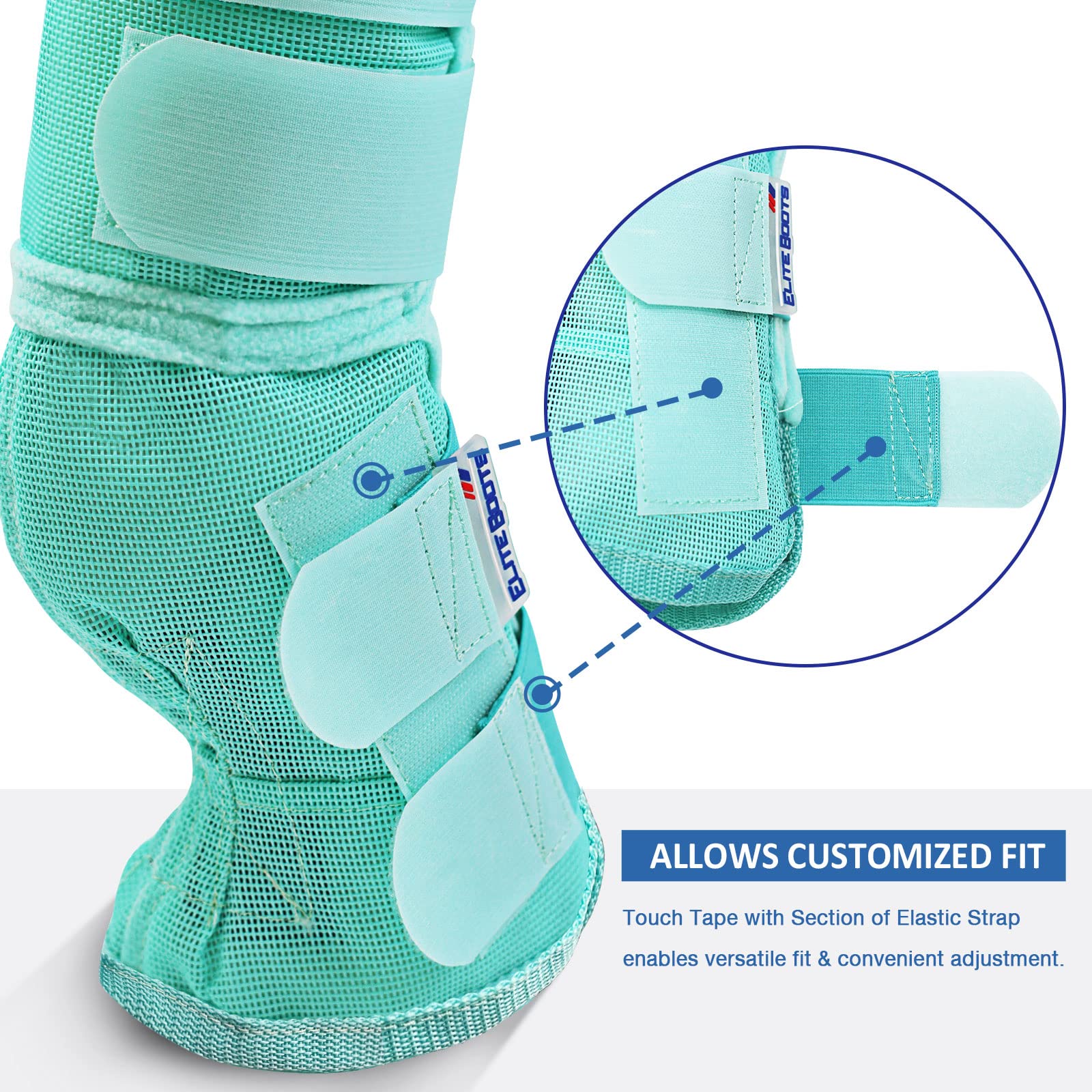 Harrison Howard Horse Fly Boots Perfect Contoured Fit Leg Guards Dense Mesh Boots With Ventilated Comfort Reliable Protection Fr