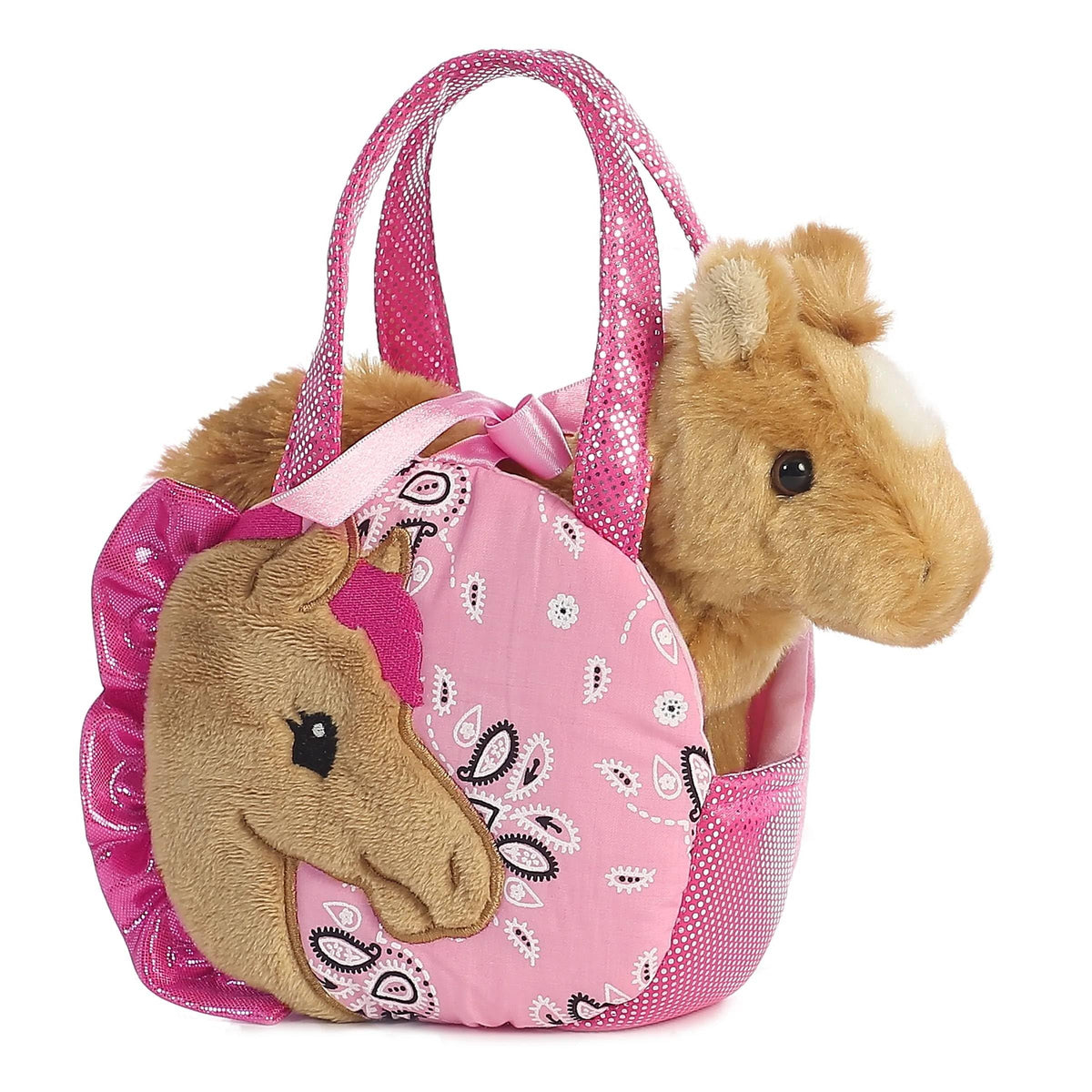 Aurora World Fancy Pals Pretty Pony Pet Carrier Pink, 5.5'