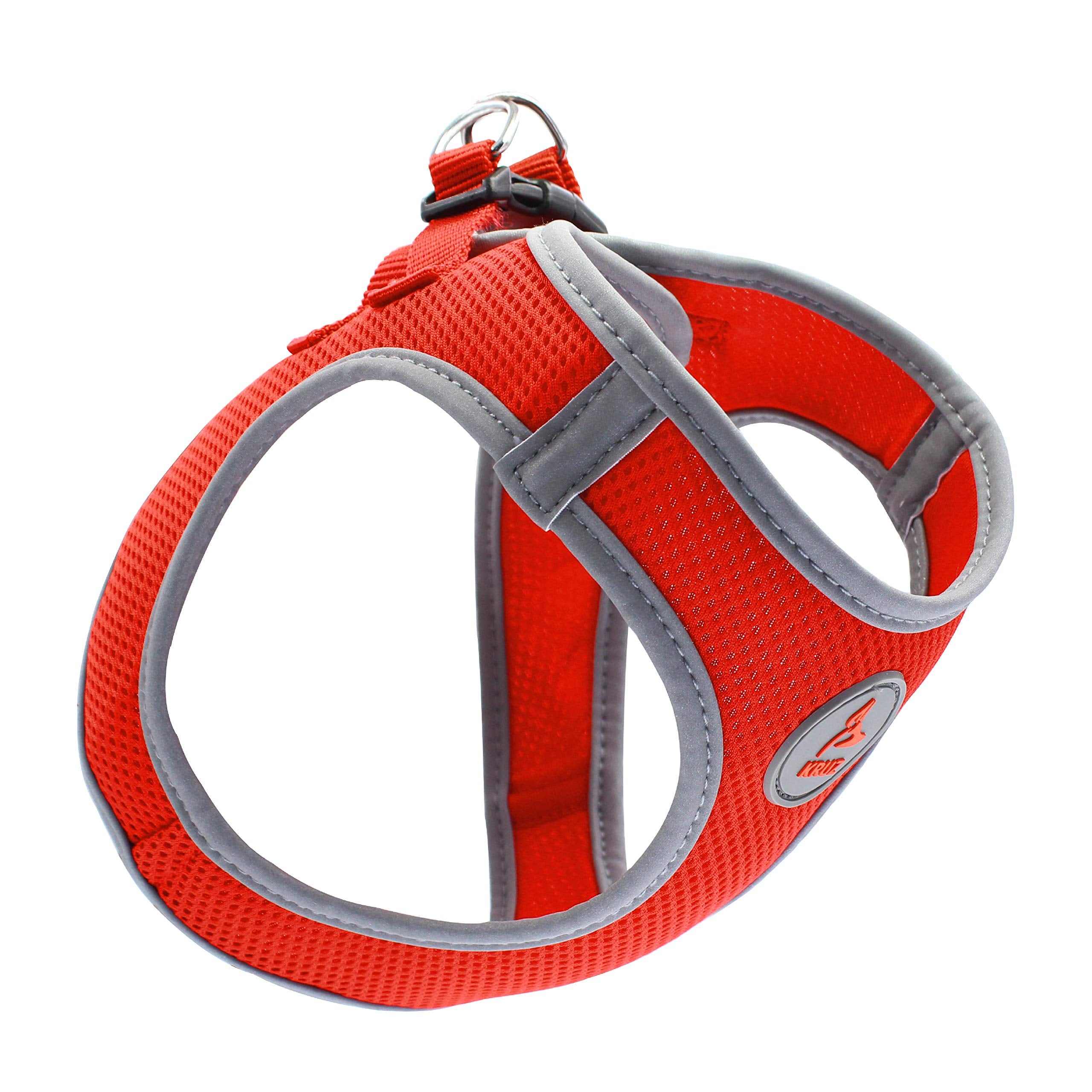 Kruz PET KZA306-08L Reflective Mesh Dog Harness, No Pull, Quick Fit, Comfortable, Adjustable Pet Vest Harnesses for Walking, Tra