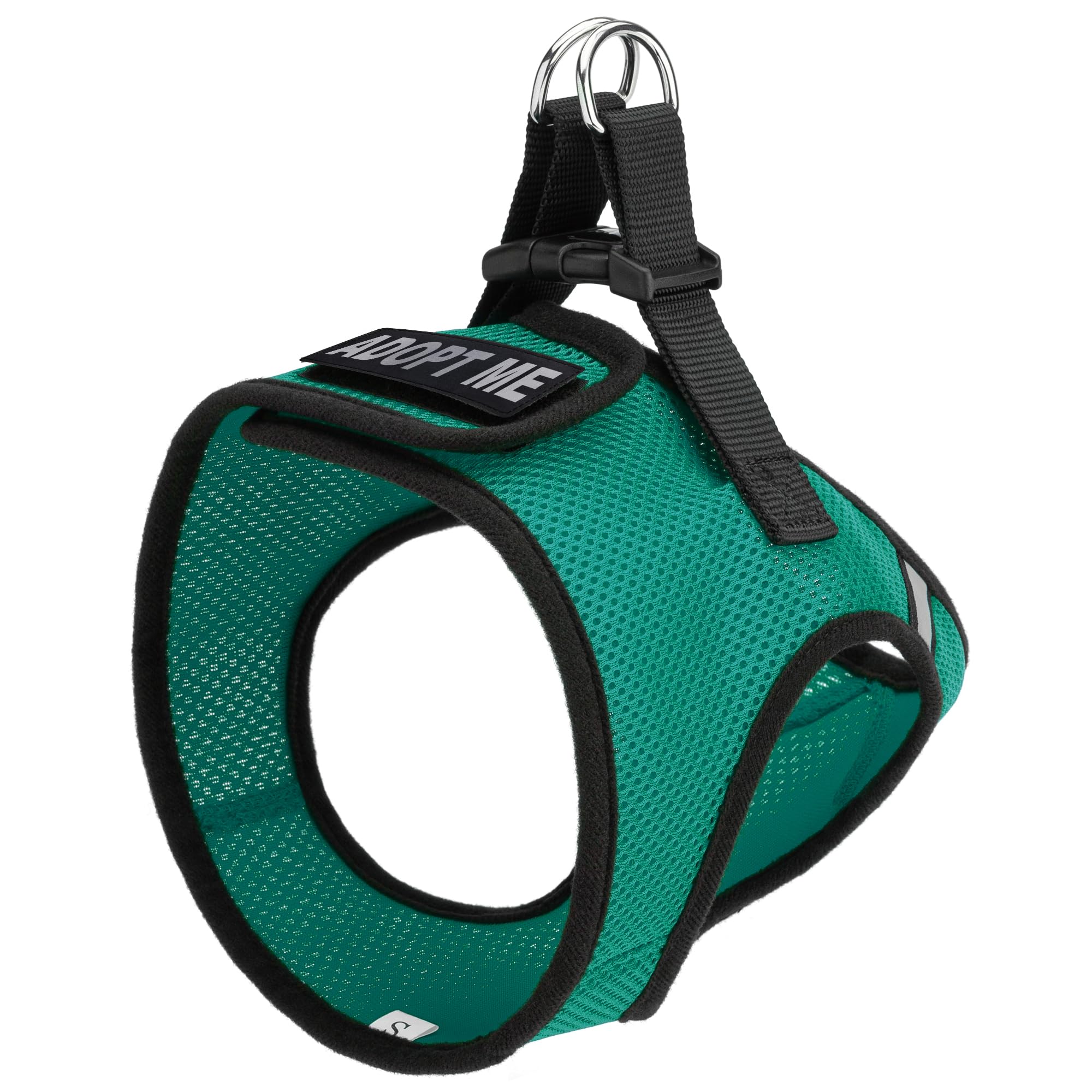 Dogline Boston Step In Mesh Dog Harness With Adopt Me Patch No Choke Pet Vest Soft Gentle Padded Chest Halter For Puppies Small Medium And Large Dogs 18 To 21 Inches Girth Lime Green