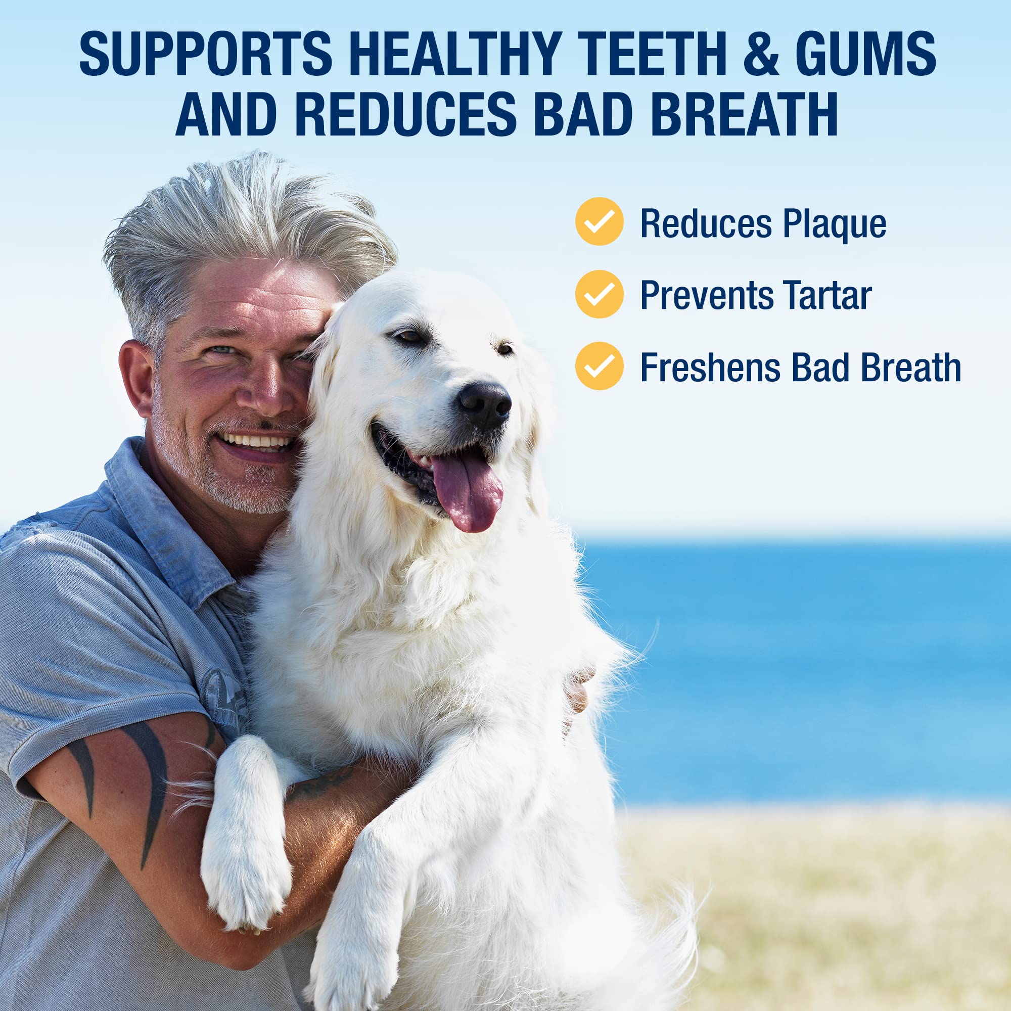 ProDen PlaqueOff Powder for Pets - Cat & Dog Breath Freshener - Plaque & Tartar Remover for Pet Oral Care - 180g