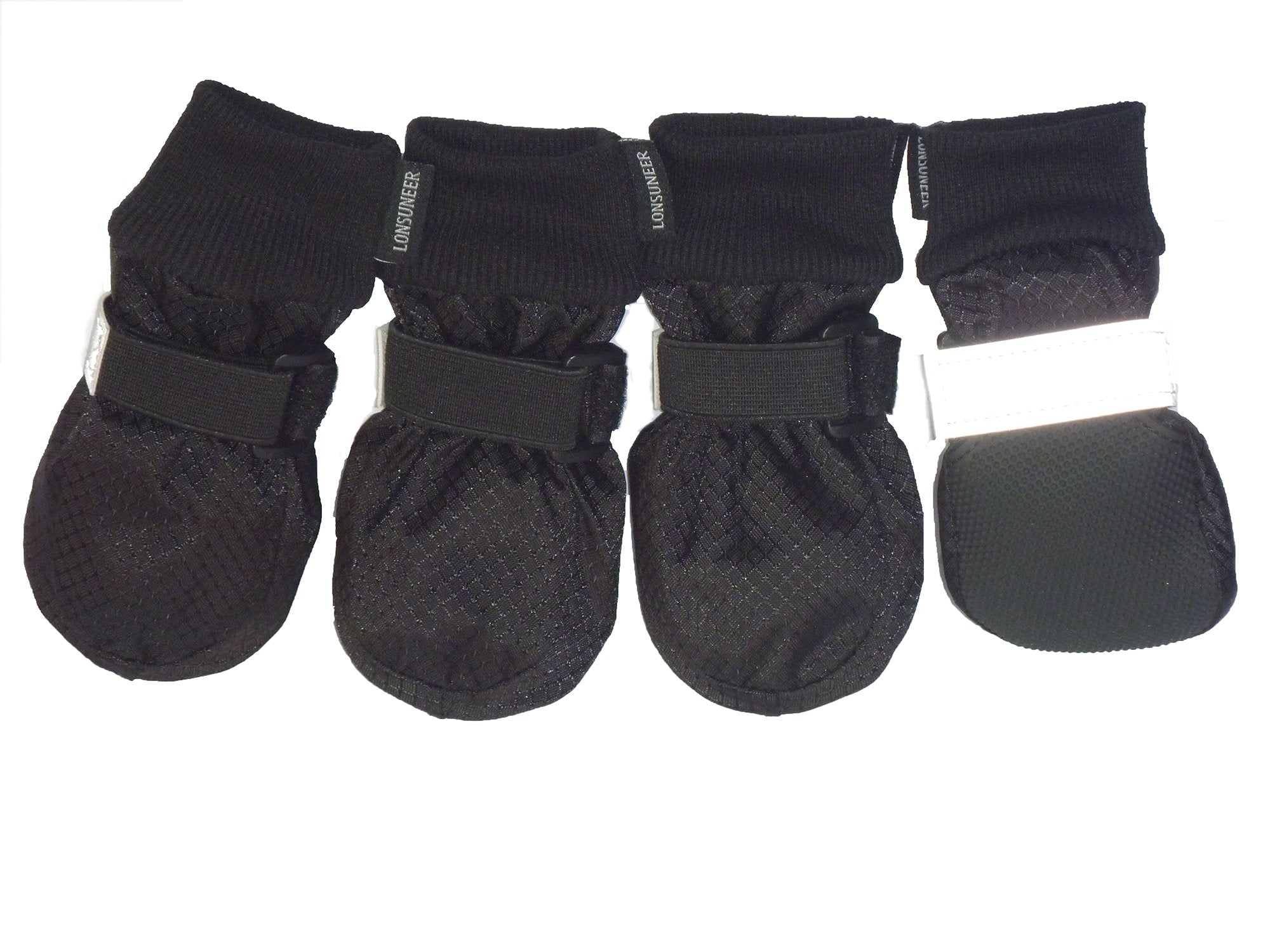 Lonsuneer Paw Protector Dog Boots Soft Sole Nonslip And Reflective Set Of 4