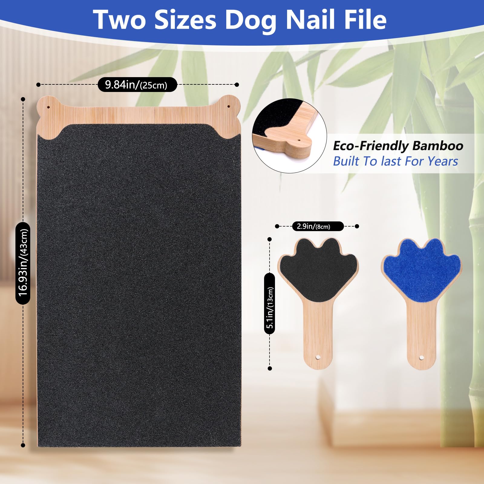 FL Falatier Large Double-Sided Dog Scratch Board - Multi-Functional Nail Trimming Tool for Dogs & Cats, Interactive Grooming Aid