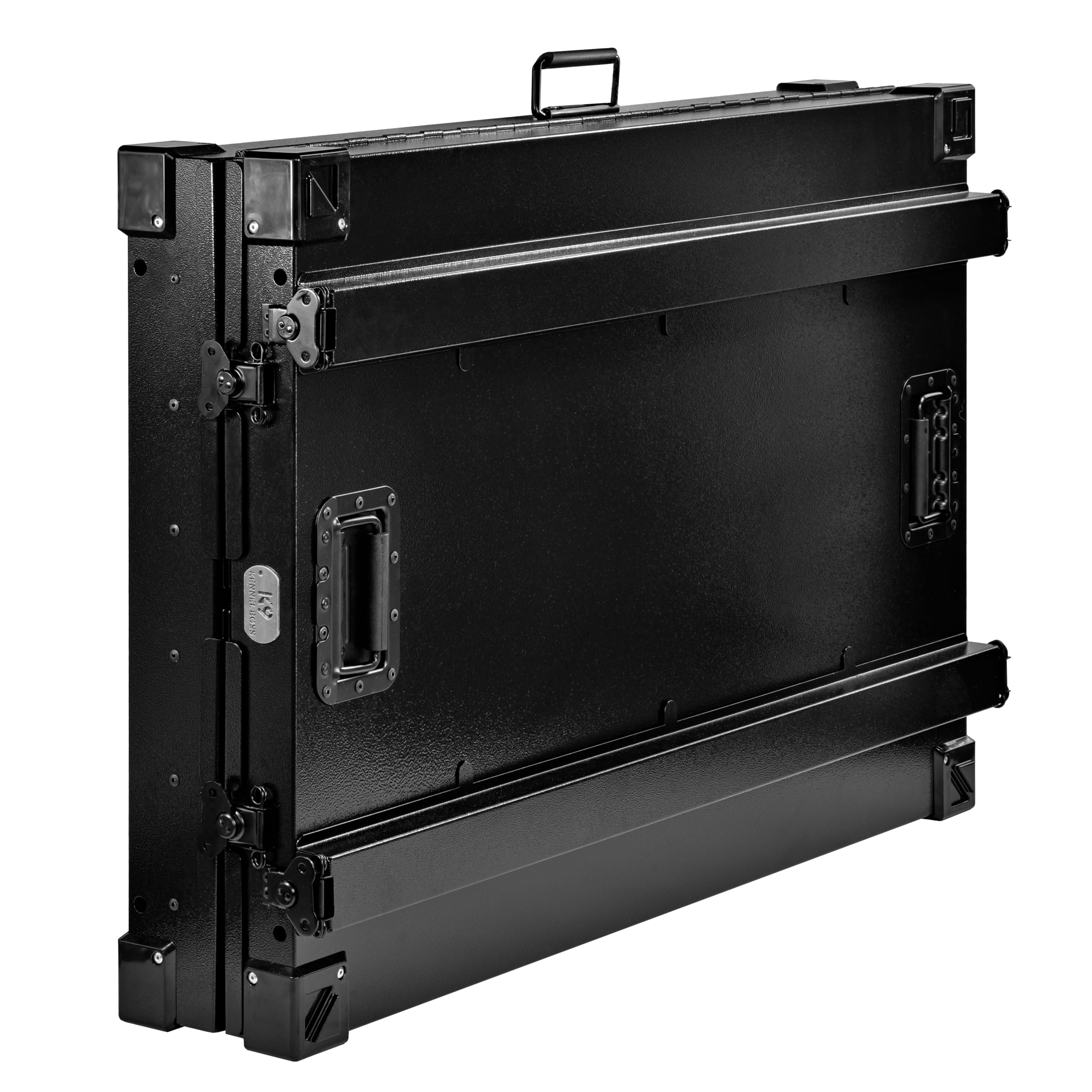 K9 Kennel Boss - Heavy Duty Fully Collapsible Powder-Coated Aluminum Dog Crate - Large (Black)