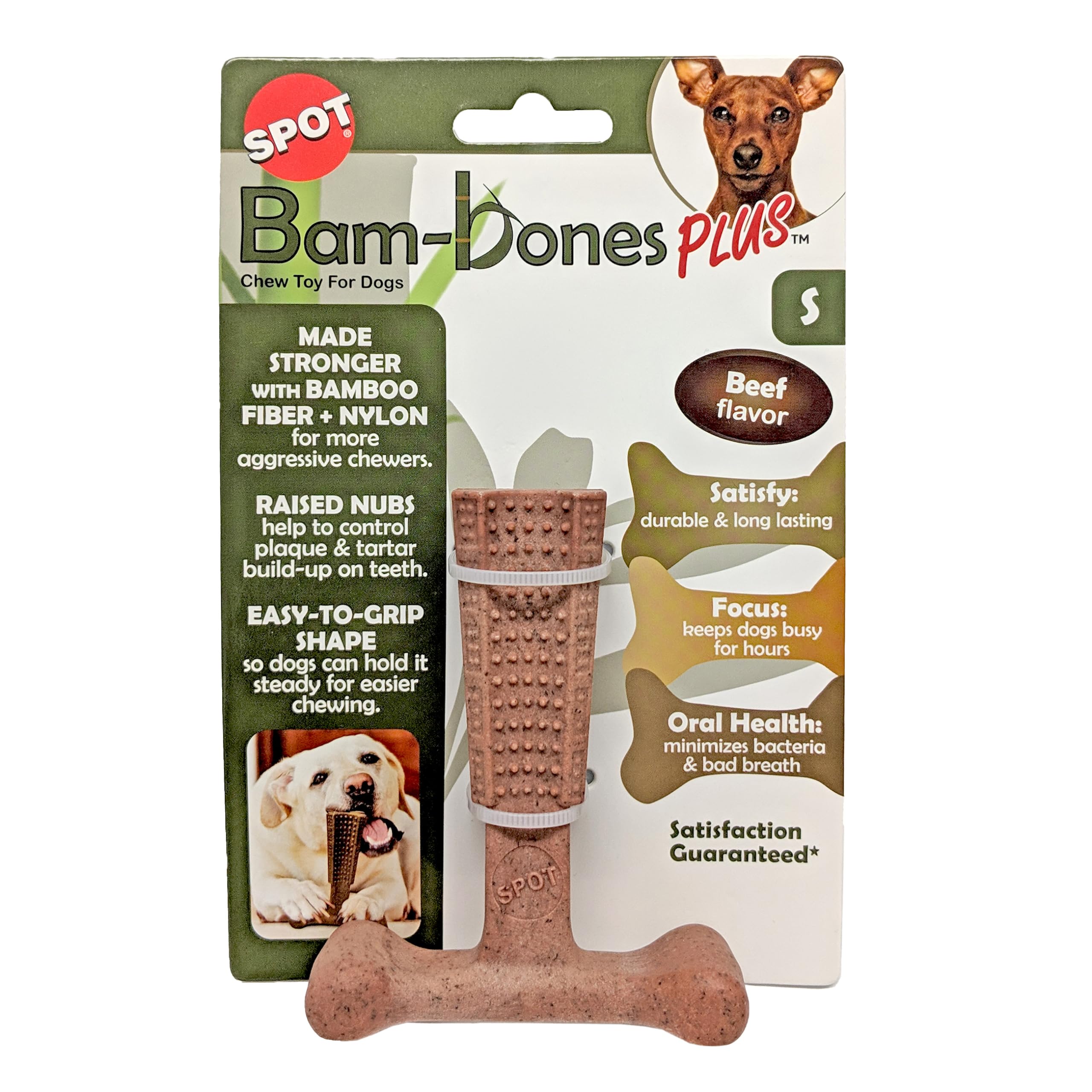 Spot By Ethical Products - Bambone Plus - Easy Grip Durable Dog Chew Toy For Aggressive Chewers - Great Dog Chew Toy For Puppies