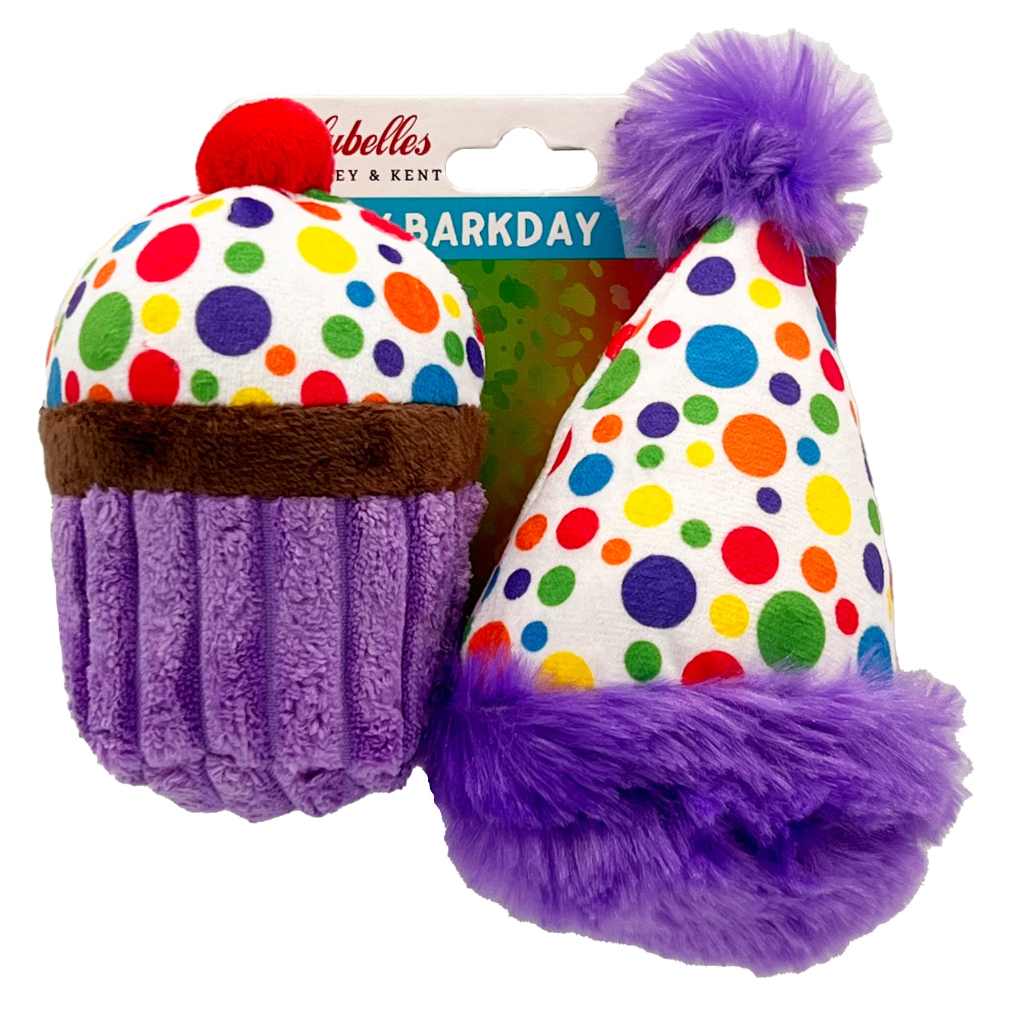 Huxley & Kent Tiny Tuff | It'S My Barkday | Extra Tough Dog Toy For Small Dogs | 2-Pack Funny Dog Toy | Features Squeaker, Crink