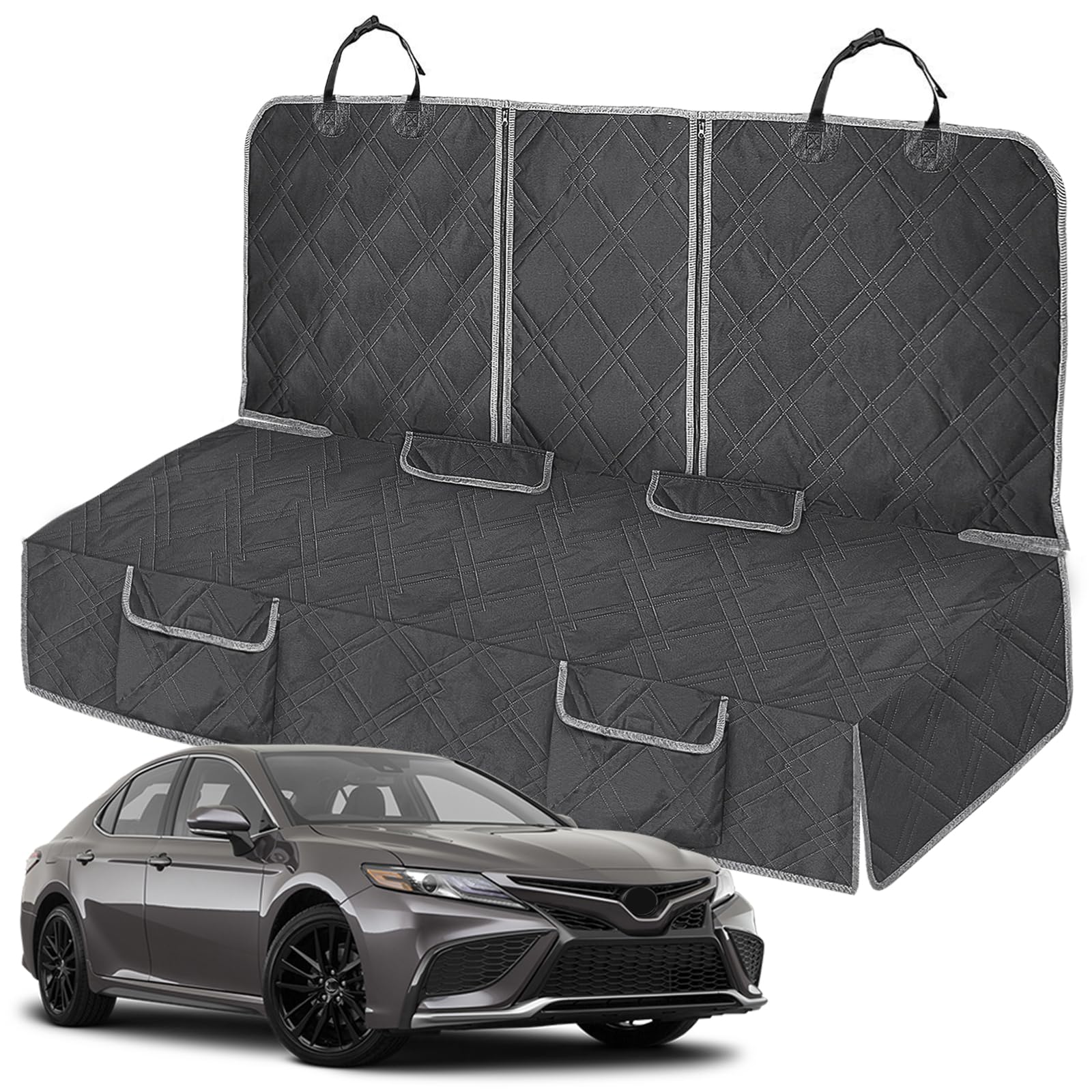 Kistrba Dog Car Seat Cover Compatible With Toyota Camry 2012-2025, Waterproof Pet Bench Seat Cover For Back Seat, 600D Heavy Dut