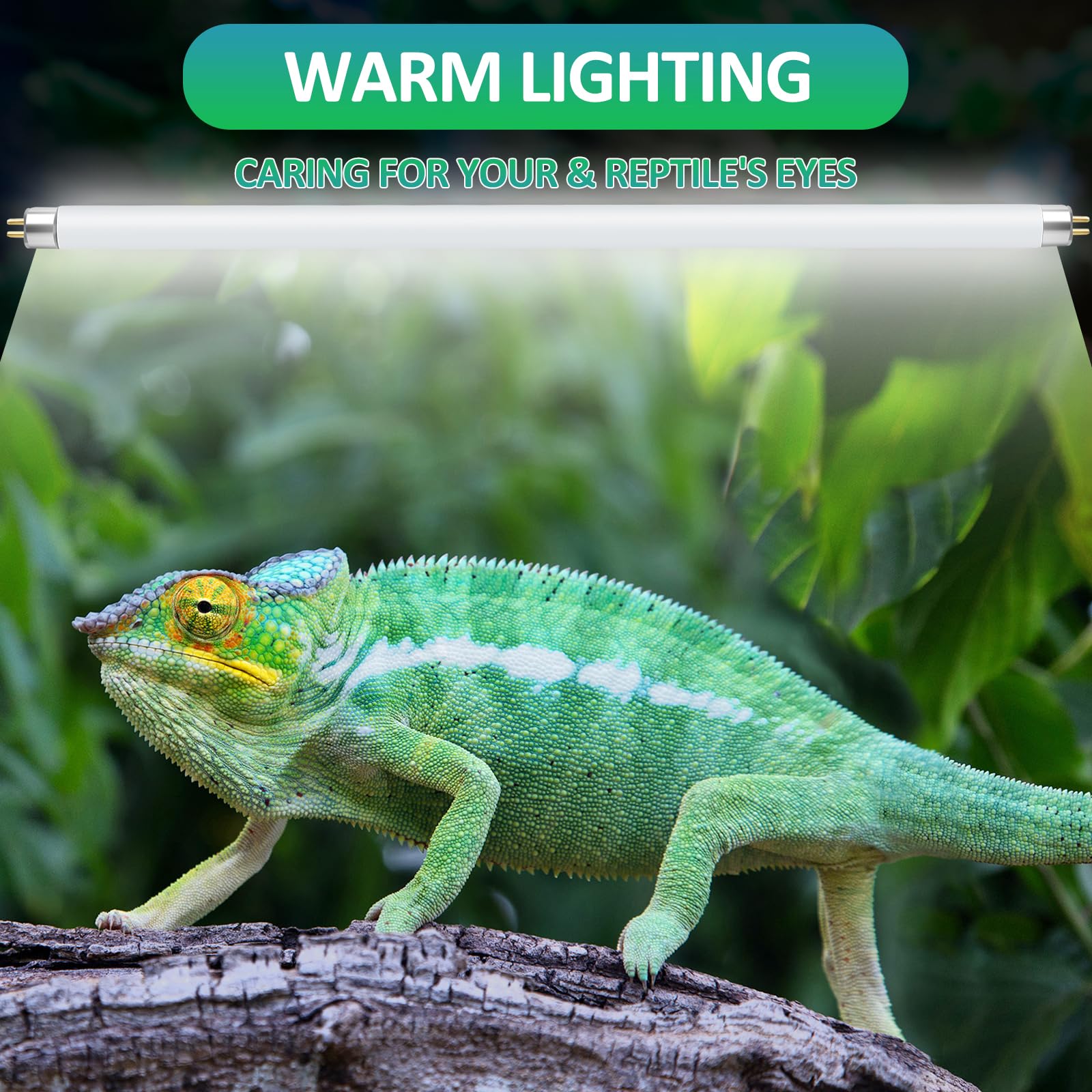 Repti Home T5 Uvb Reptile Light 24W 5.0,Uva Uvb Light Bulb For Reptiles,2 Pack Reptile Uvb Lamp Tube For Bearded Dragon