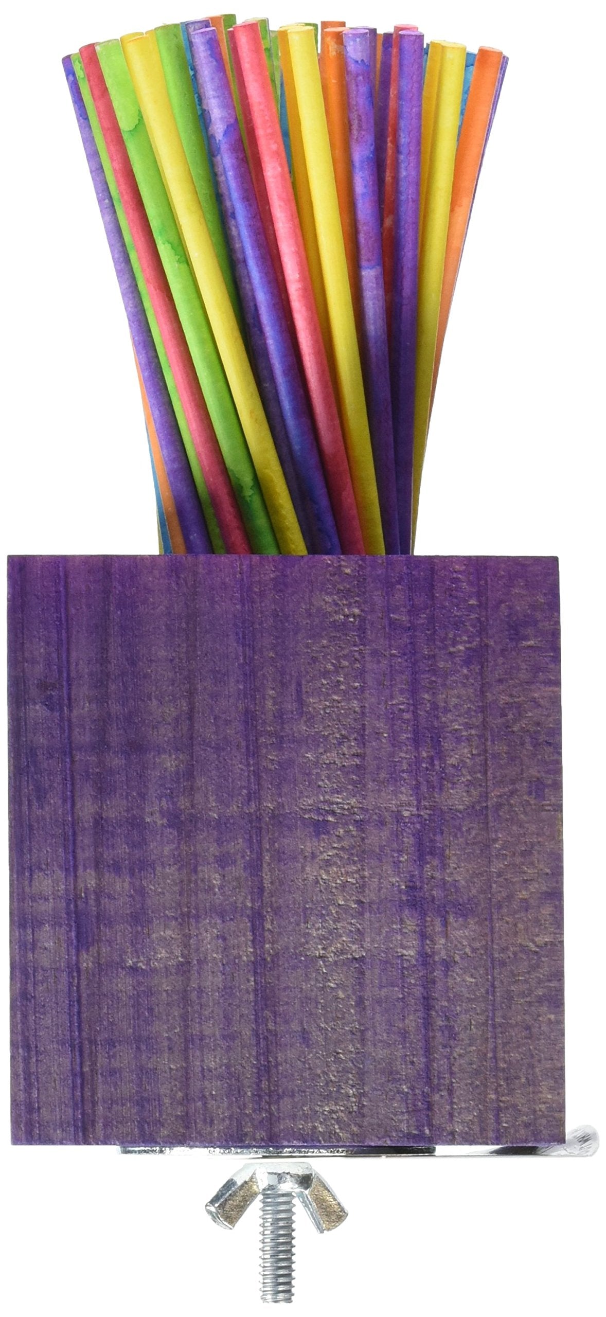 Super Bird Creations Sb438 Paper Party Bird Toy With Colorful Lollipop Sticks, Xl Bird Size, 7.5” X 3.5”