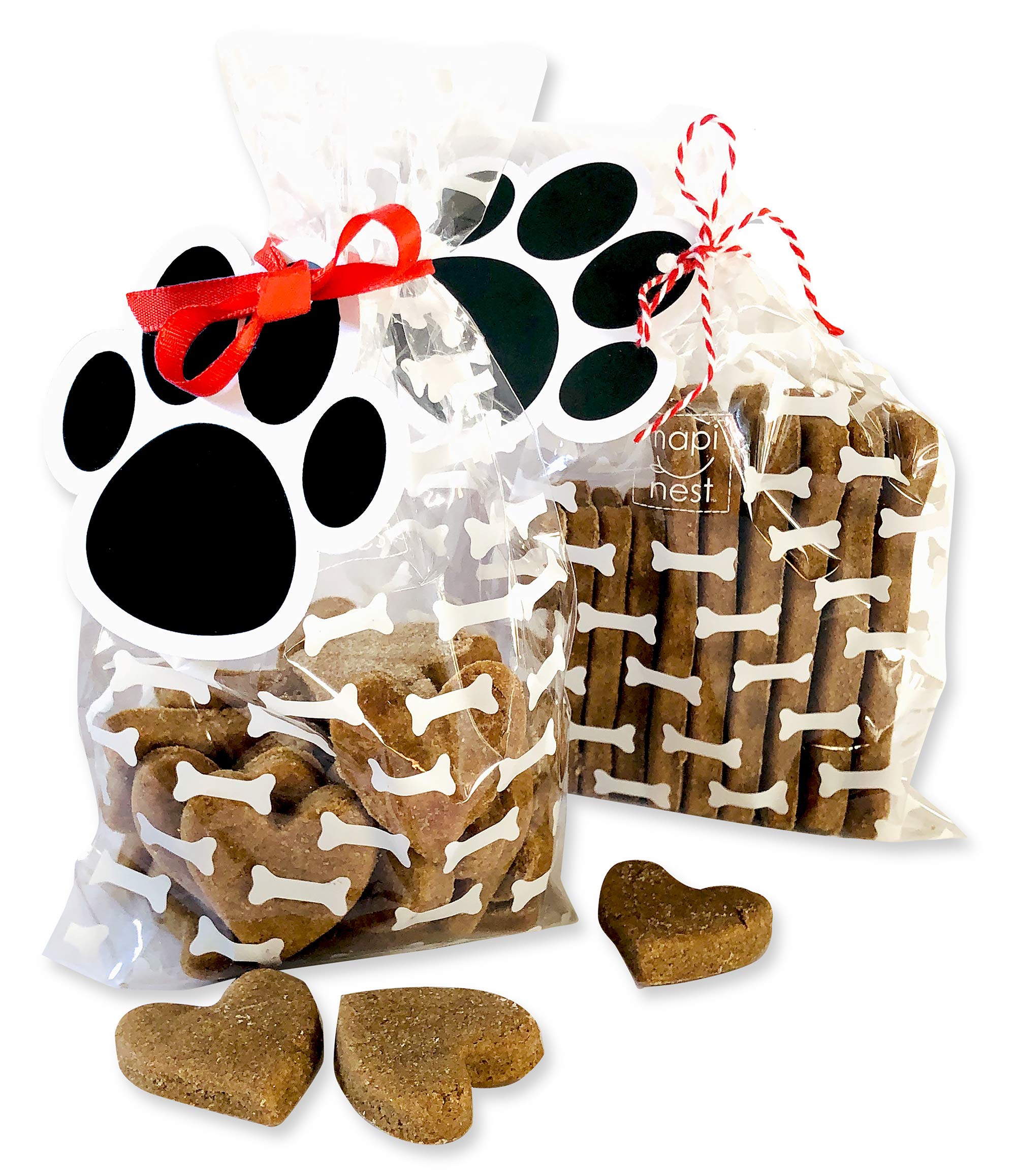 Hapinest Make Your Own Homemade Dog Treats Kit, Dog Treat Maker, Dog Cookie Cutters, 24 Gift Bags & Tags, Dog Biscuit Roller & 3