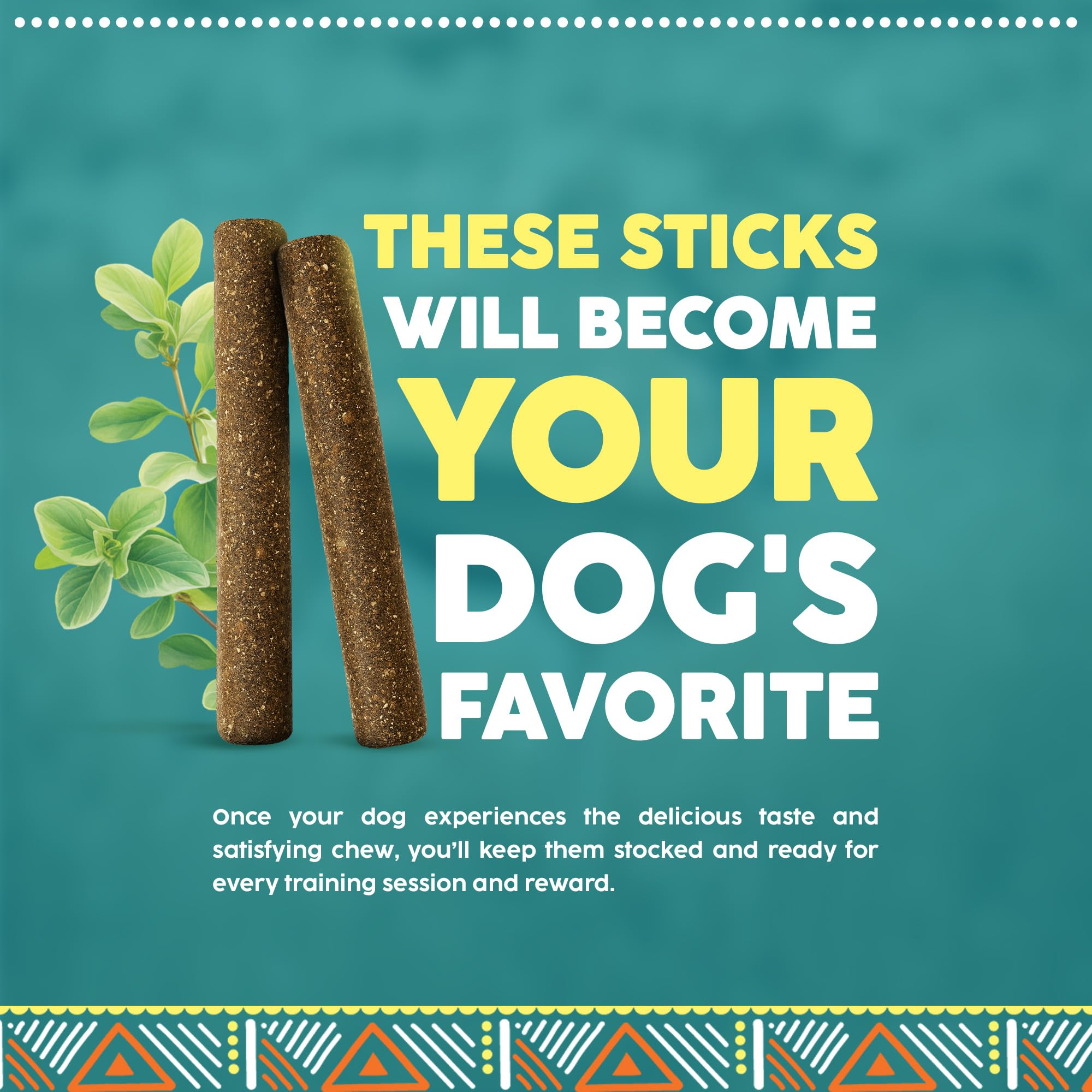 Karoo Wild Sticks Oregano Seasoned Treats for Dogs - 16 oz - Soft & Chewy Protein Sticks Made with African Antelope - Ideal for