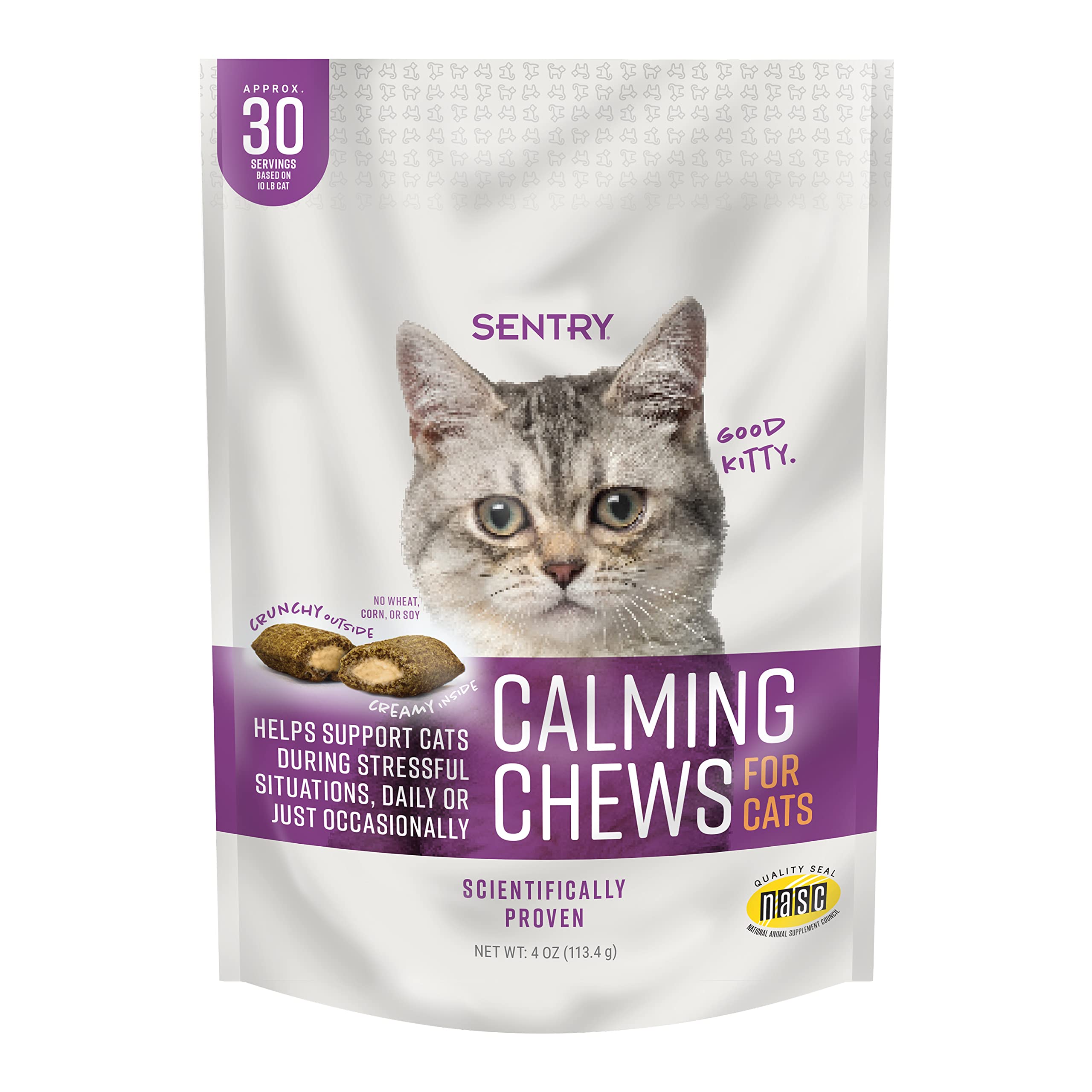 Sentry Calming Chews for Cats, Calming Aid Helps to Manage Stress & Anxiety, With Pheromones That May Help Curb Destructive Beha