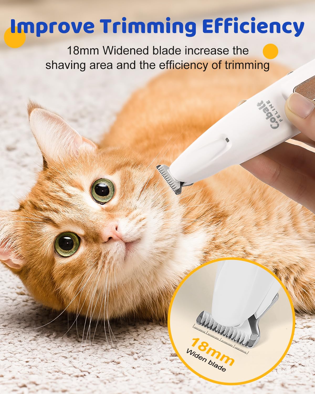 Cobalt Feline 2025 Upgraded Pet Paw Trimmer For Dogs And Cats Grooming Clippers, Electric Dog Paw Hair Trimmer Shavers For Paws,