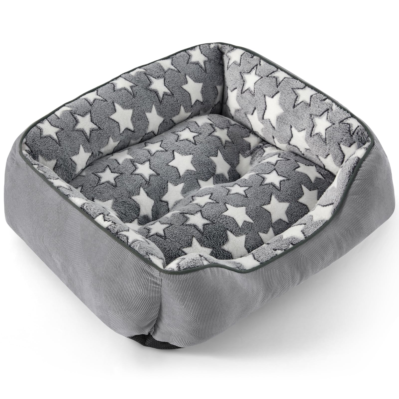 SIWA MARY Rectangle Dog Bed for Small Medium Dogs, Calming Dog Bed Medium Size Dog, Orthopedic Dog Sofa Bed, Warming Soft Calmin