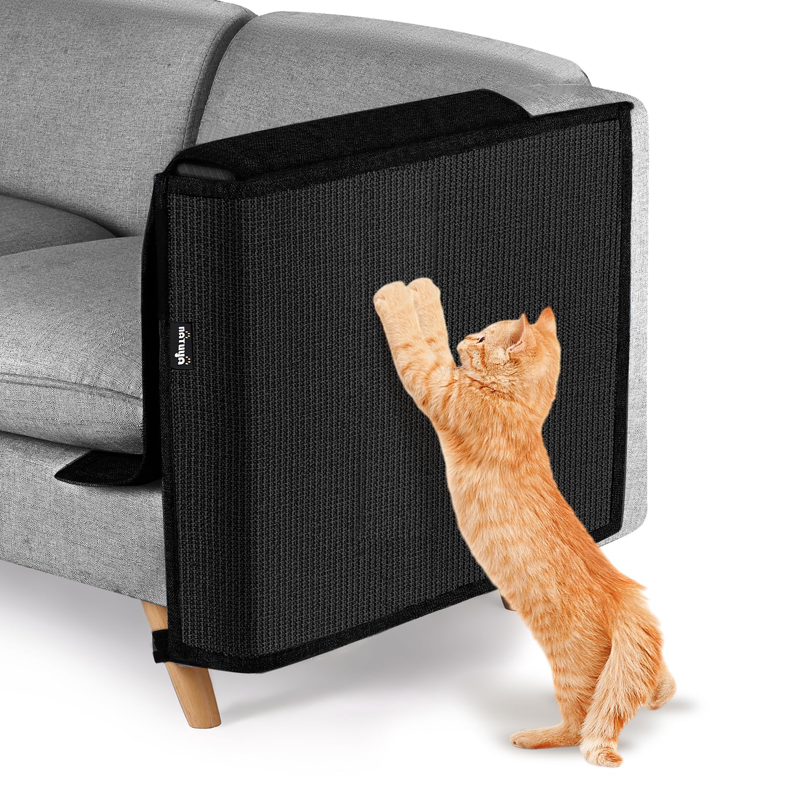 Natuya Cat Scratch Furniture Couch Protector - Large Sisal Cat Scratching Pad Sofa Corner Arm Shield, Cat Scratcher For Sofa (Bl