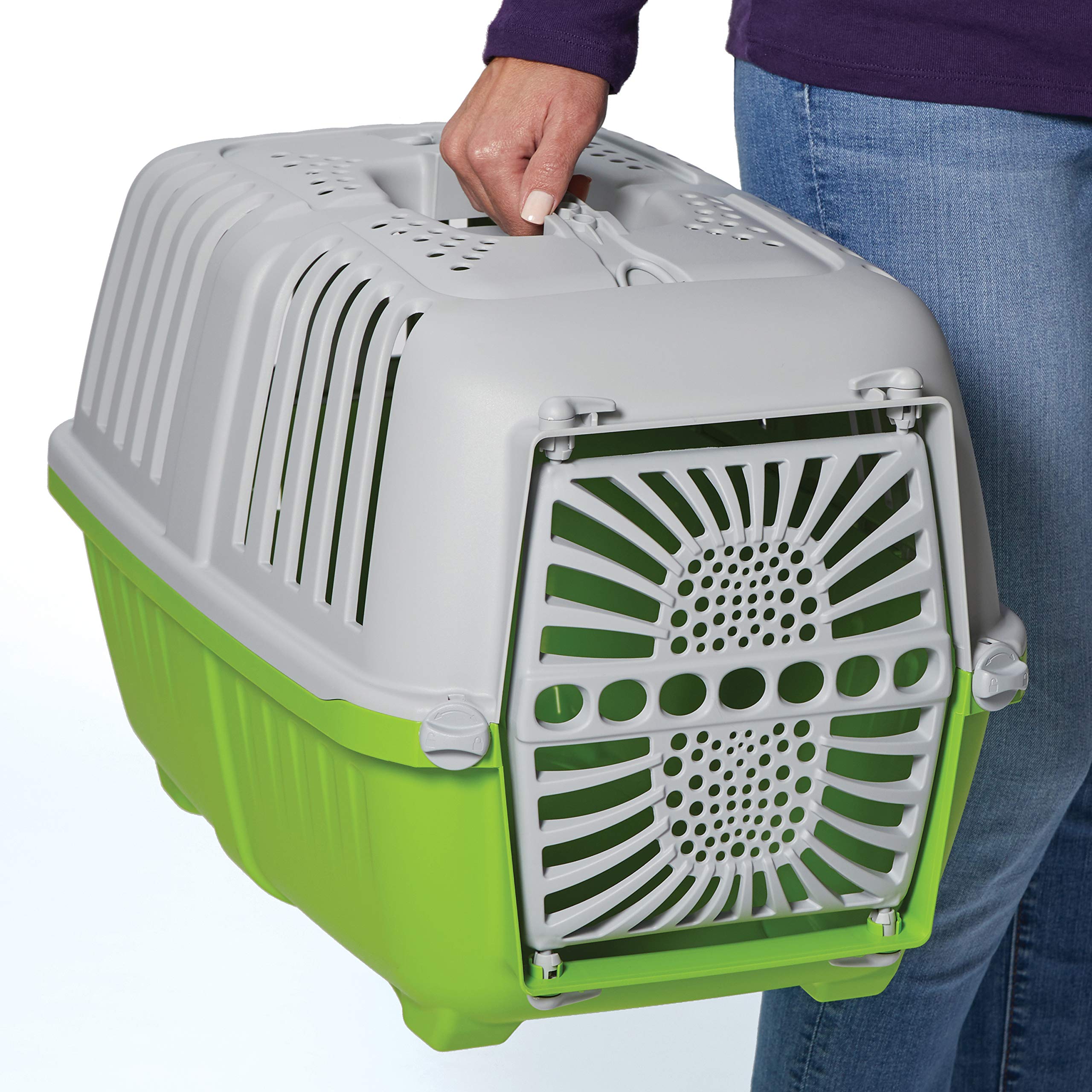 Midwest Homes For Pets Spree Travel Pet Carrier, Green | Hard-Sided Pet Kennel Ideal For Toy Dog Breeds, Small Cats & Small Animals | Dog Carrier Measures 19.1L X 12.5 W X 13H - Inches