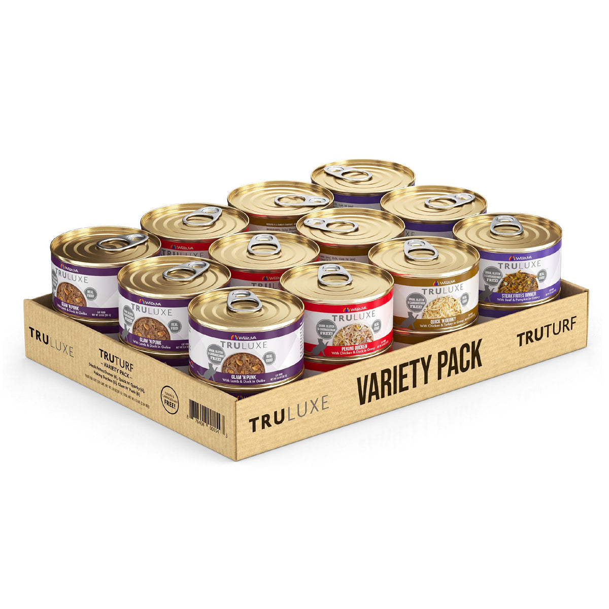 Weruva Truluxe Cat Food, Variety Pack, Truturf, Wet Cat Food, 3Oz Cans (Pack Of 24)