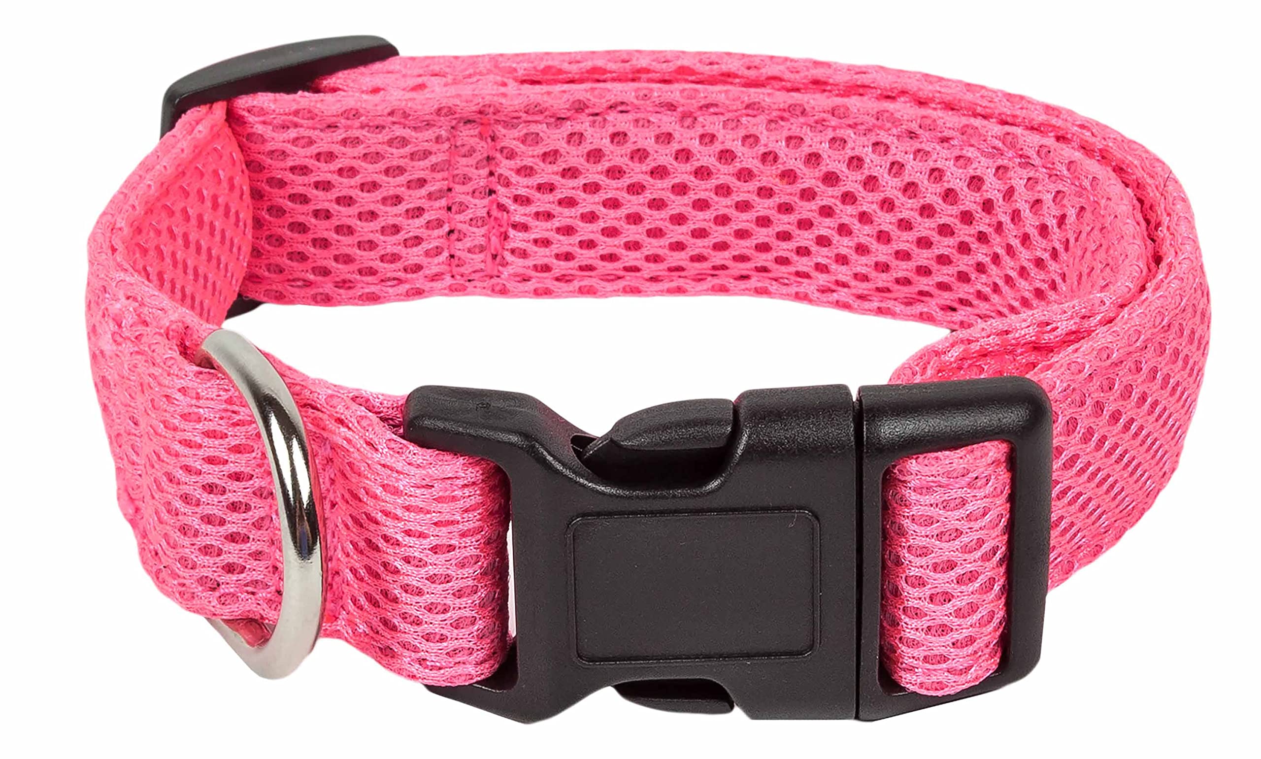 Pet Life ® 'Aero Mesh' Dual Sided Comfortable and Breathable Adjustable Pet Collar - Mesh Dog Collar with Stainless stell Dog Leash Connection Ring