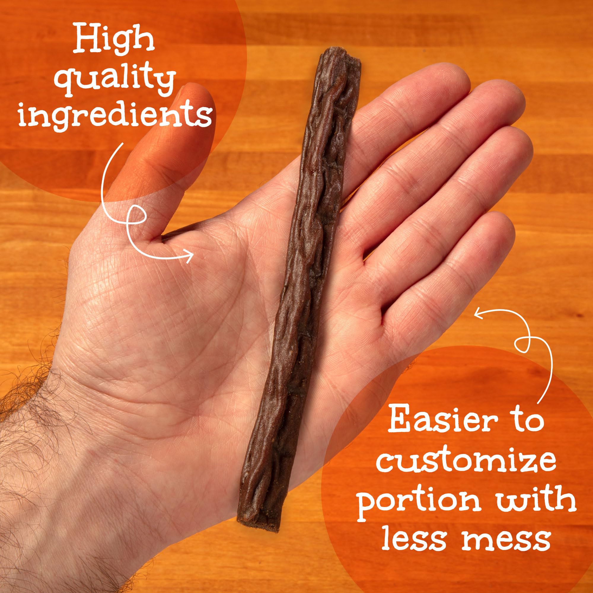 Happy Howies Woof Stix - Healthy Dog Treats, Flavorful Slow Cooked Beef Stick, Natural Ingredients, Hormone Free - Beef, 80 Cou