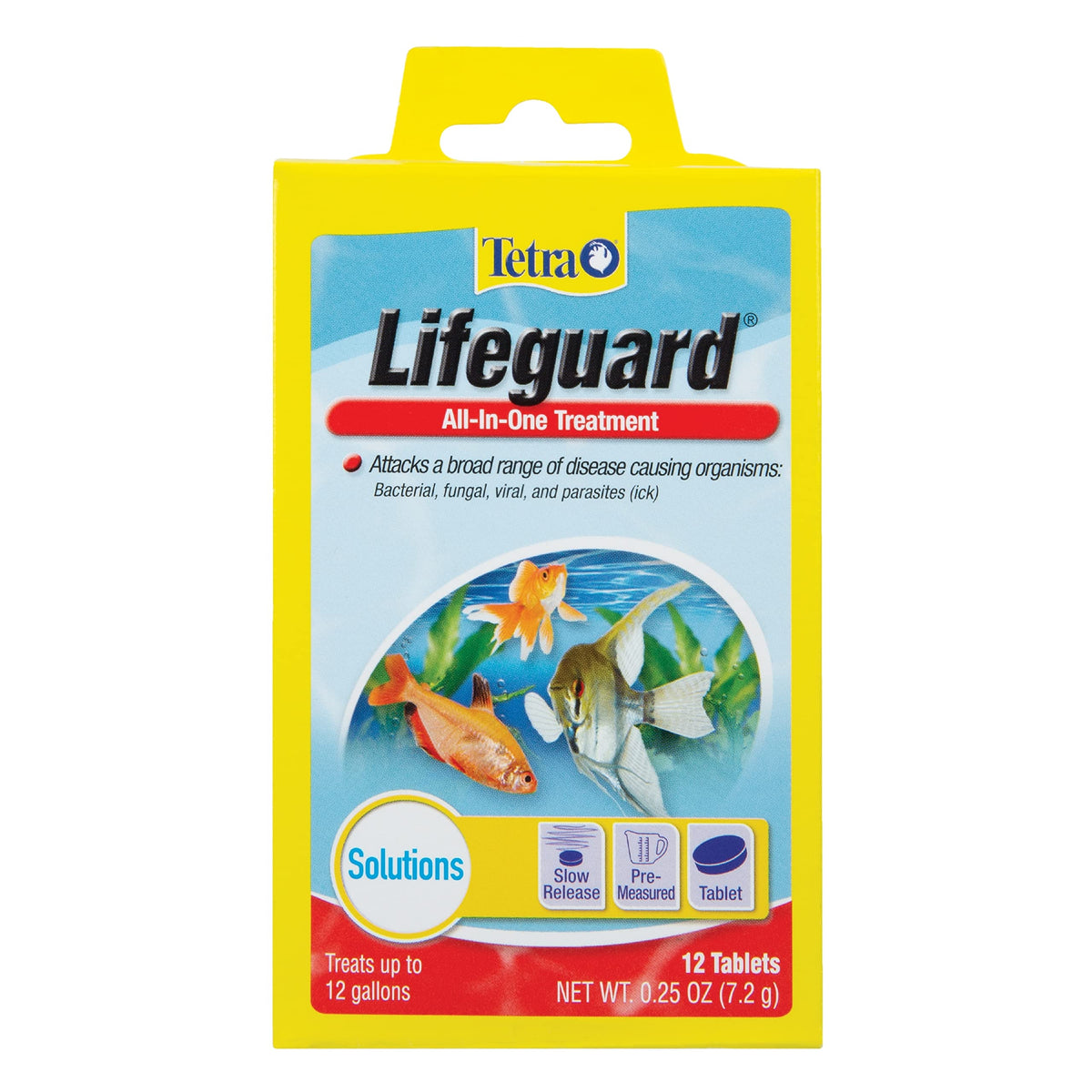 Tetra Lifeguard All-In-One Treatment For Aquariums, 12-Count,Yellow, 12 Tablets Treats 12-Gallon