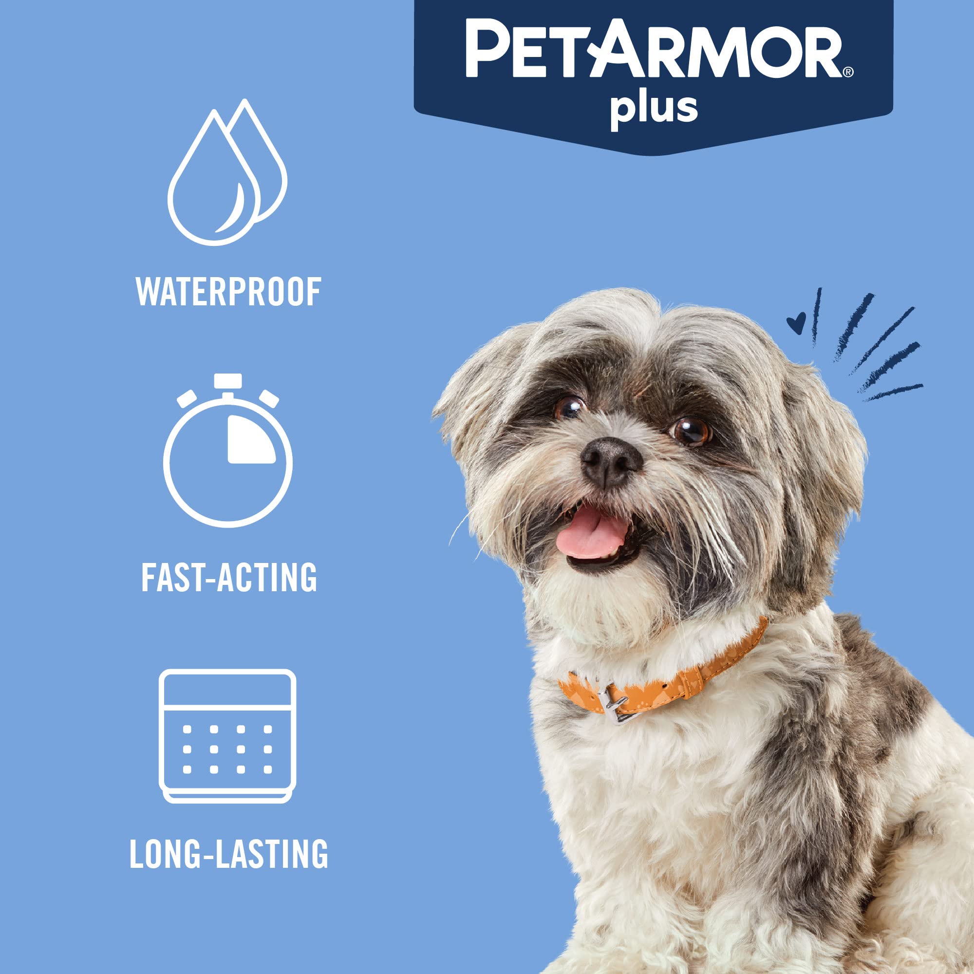Petarmor Plus Flea And Tick Prevention For Dogs, Dog Flea And Tick Treatment, Waterproof Topical, Fast Acting, Small Dogs (5-22