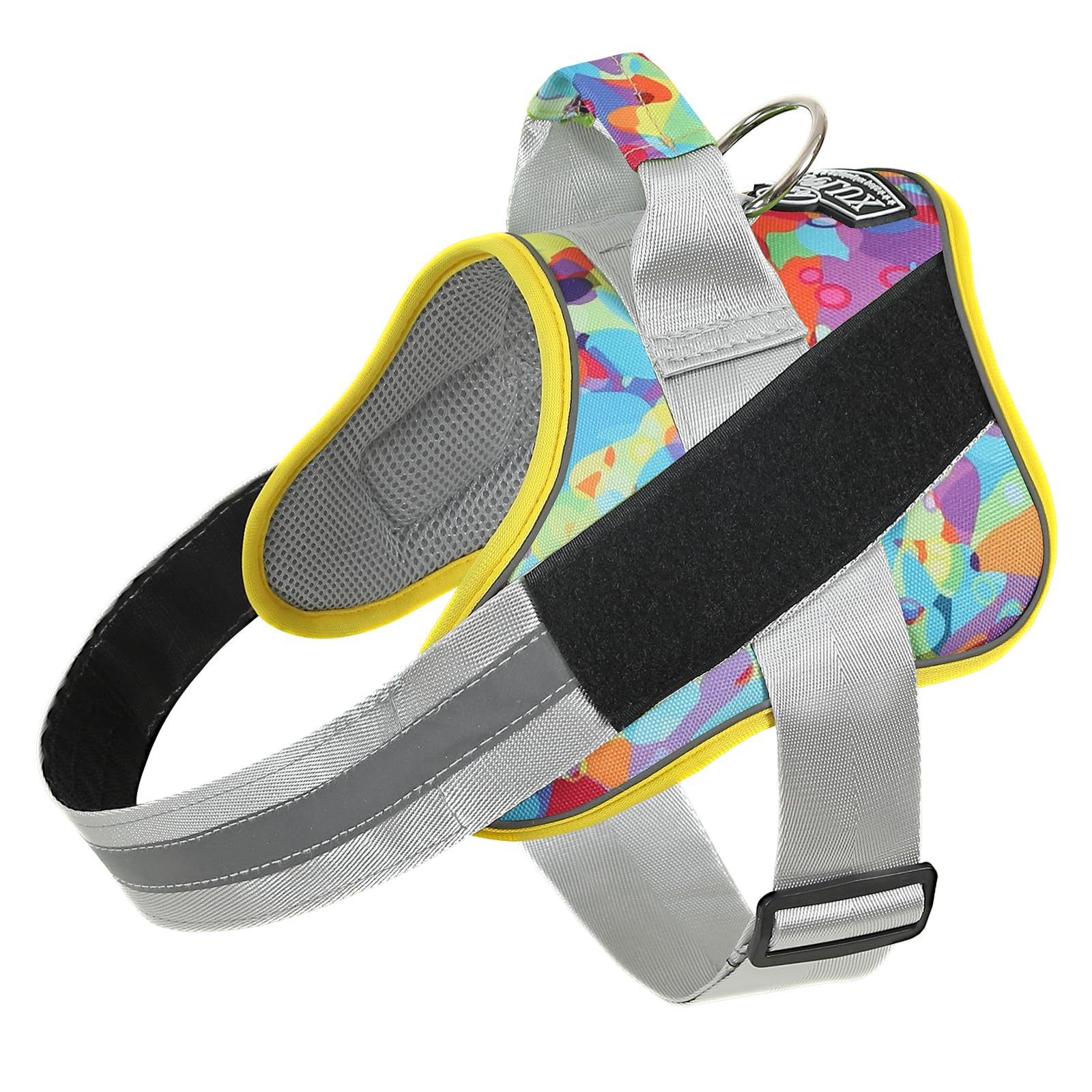 Bolux Dog Harness, No-Pull Reflective Dog Vest, Breathable Adjustable Pet Harness With Handle For Outdoor Walking - No More Pulling, Tugging Or Choking (Small (Pack Of 1), Watercolour)