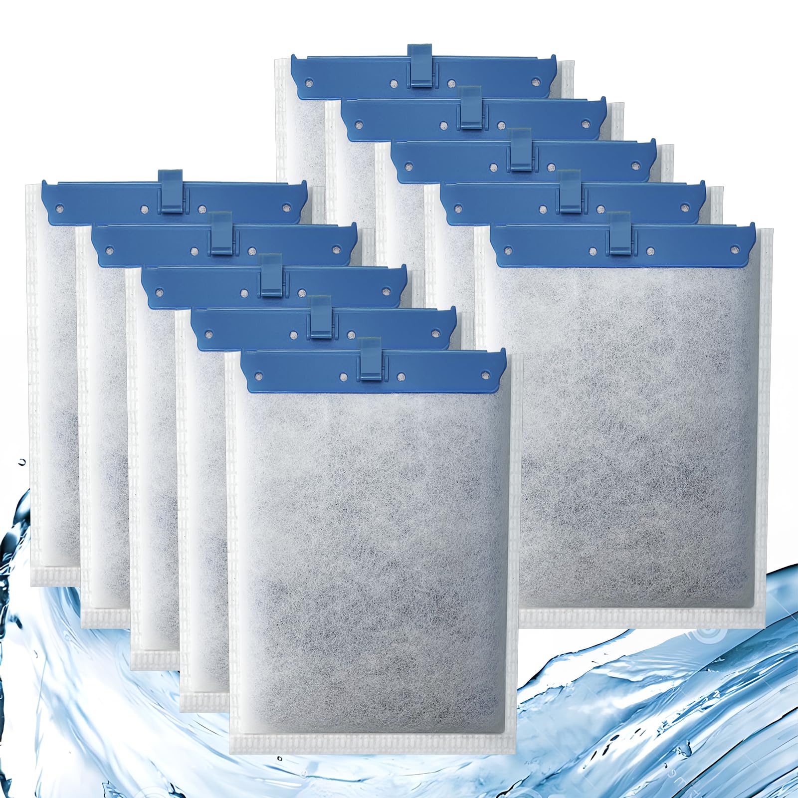 10 Pack Filter Cartridge For Whisper Bio-Bag Filters, Large Aquarium Replacement Filter Cartridges For Whisper Filters 20I,40I/I