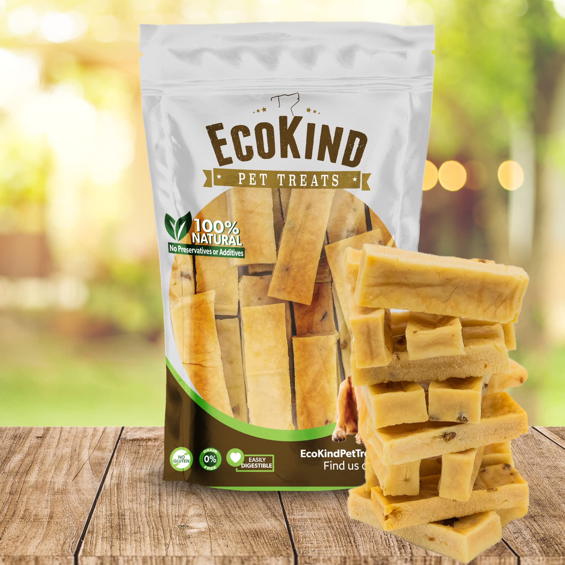 EcoKind Premium Gold Yak Cheese Himalayan Dog Chews, Healthy Dog Treats for Small Dogs, All Natural, High Protein Dog Chew, Baco