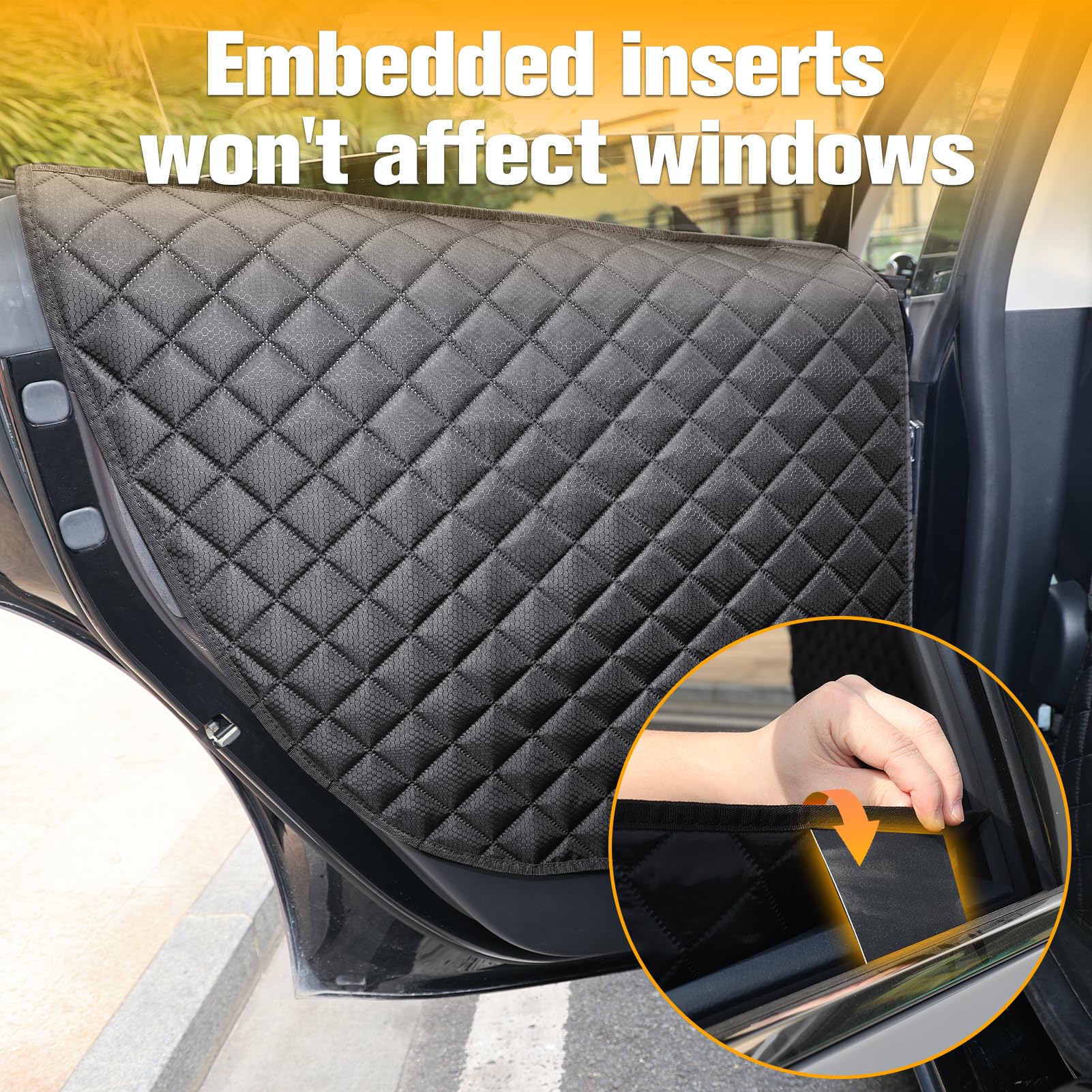 Peticon Dog Seat Covers For Tesla Model 3 & Y Back Seat With 2 Pack Door Protectors, 100% Waterproof Dog Hammock For Tesla With