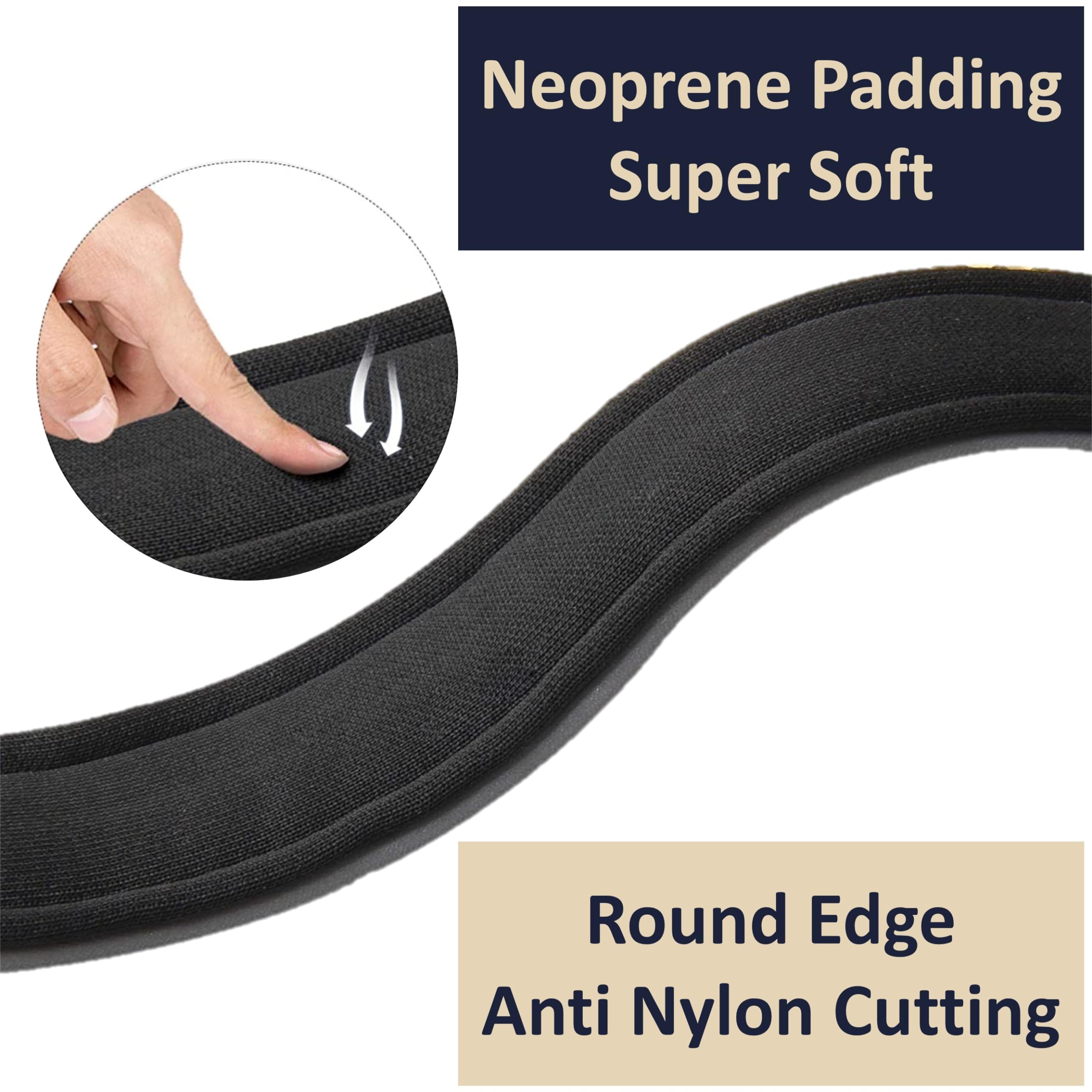 Deyace Martingale Collar For Dogs Large Breed, Adjustable Reflective Stainless Steel Chain Collar With Comfortable Soft Padded F