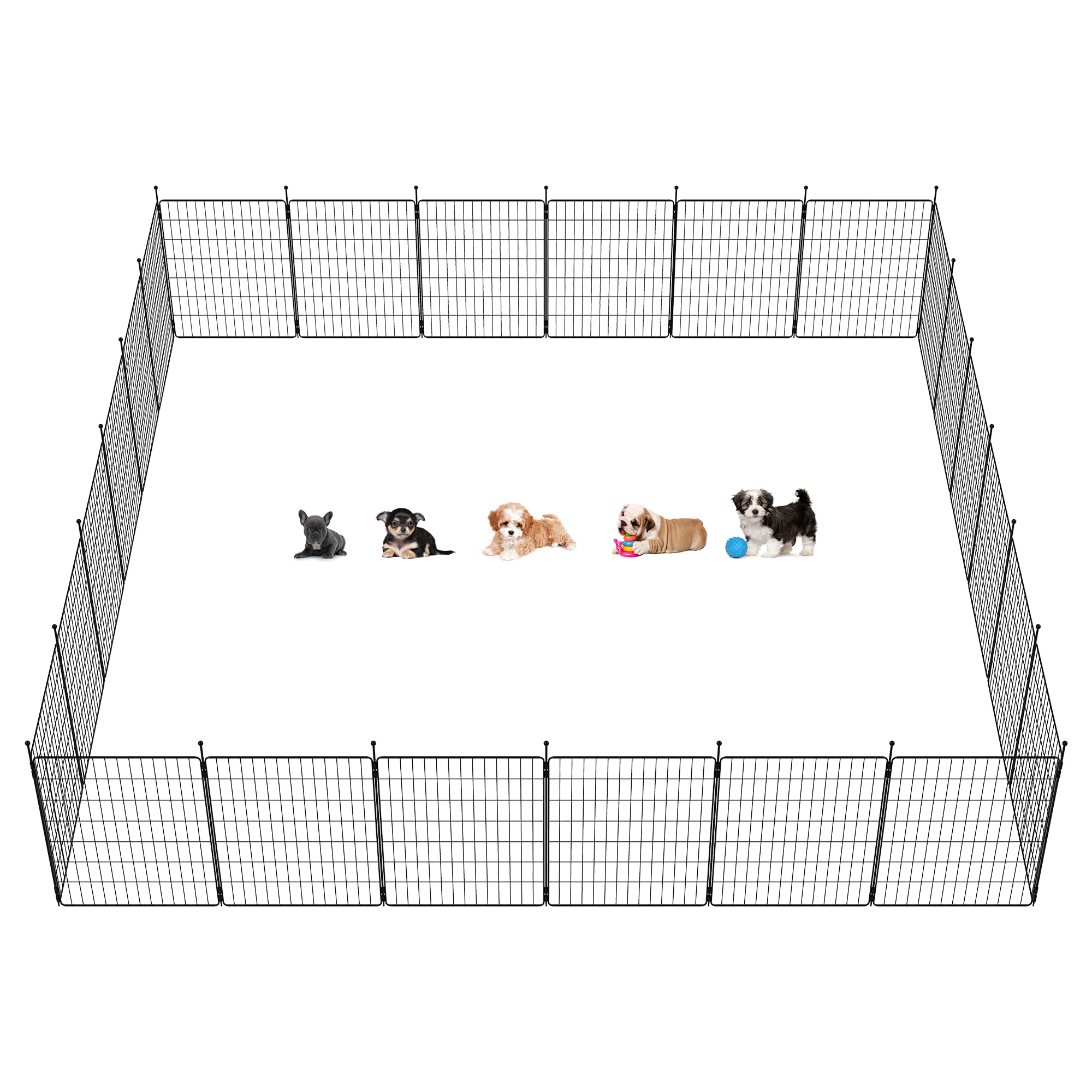 Fxw Minipaws Dog Playpen For Yard & Rv Camping, Expandable 32-Inch 24 Panels For Small And Medium Dogs, Portable For Indoor And 