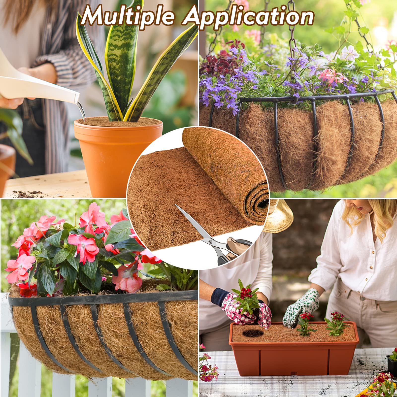 Zeedix 10 Pieces Reptile Carpet- 14 X 14 Inches Natural Coconut Fiber Pet Mat Tortoise Carpet Mat Coco Fiber Substrate Liner Pet Terrarium Liner For Lizard Snake Turtle Gecko Bearded Dragon