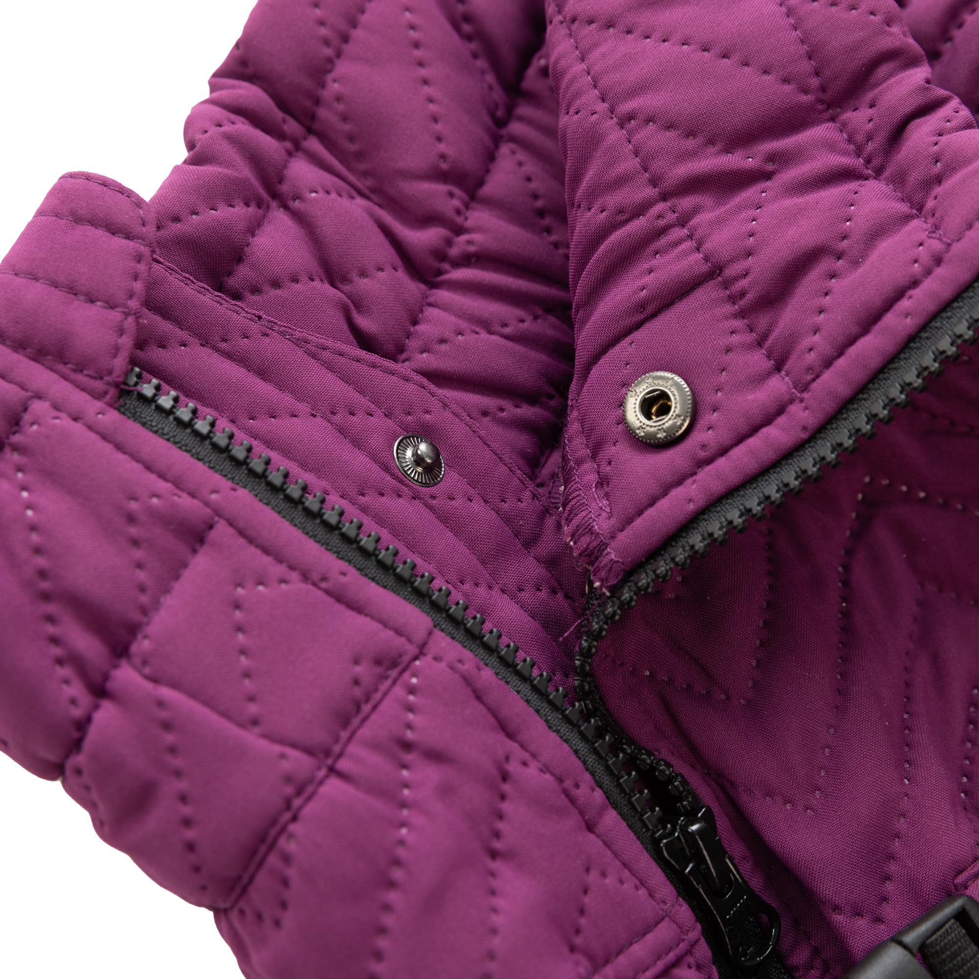 Lovelonglong Dog Coat - Warm Double Layered Vest, Windproof & Waterproof, Size D-S, Purple for Corgis & Dachshunds