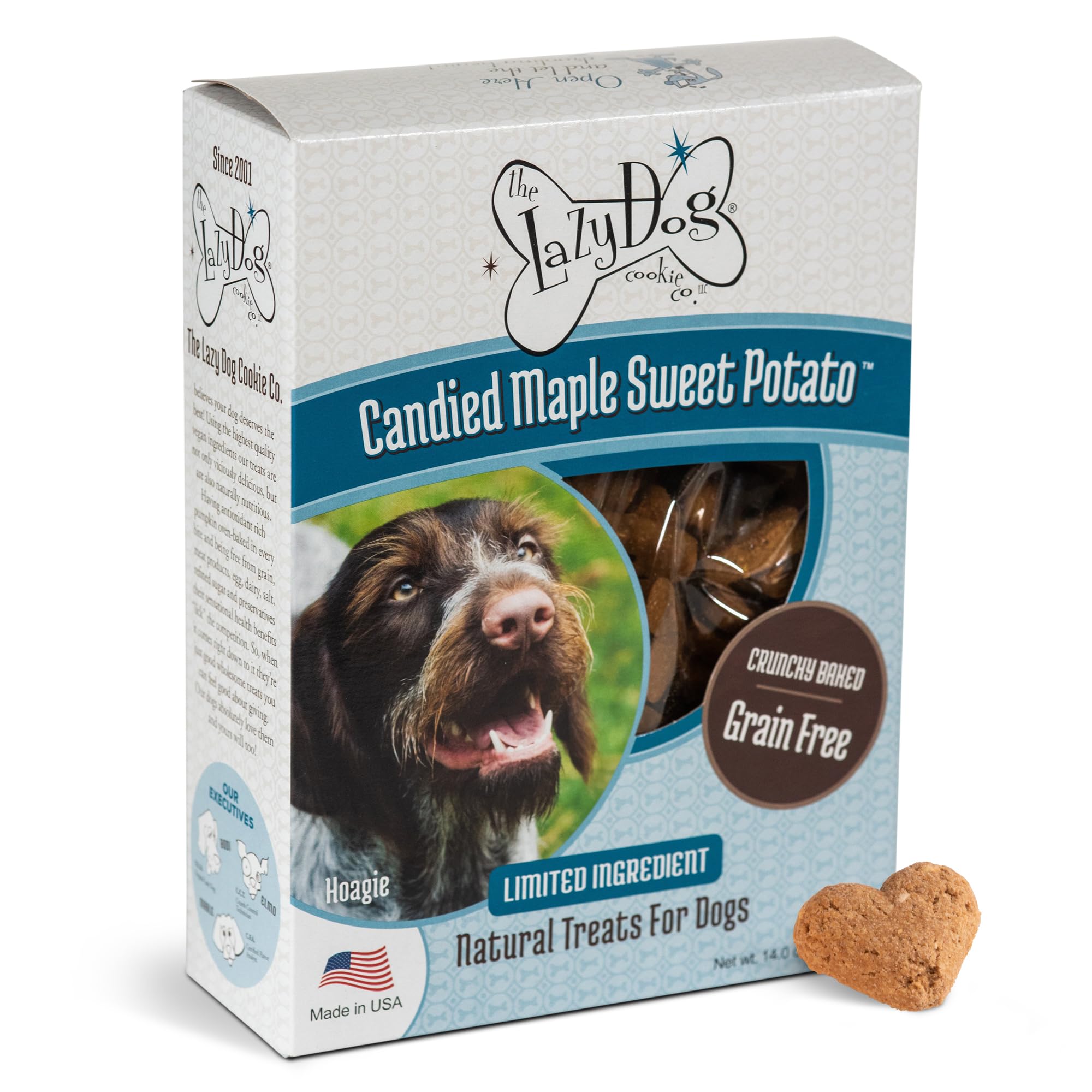 Lazy Dog Cookie Co. Candied Maple Sweet Potato - Crunchy Baked Dog Treat 14oz