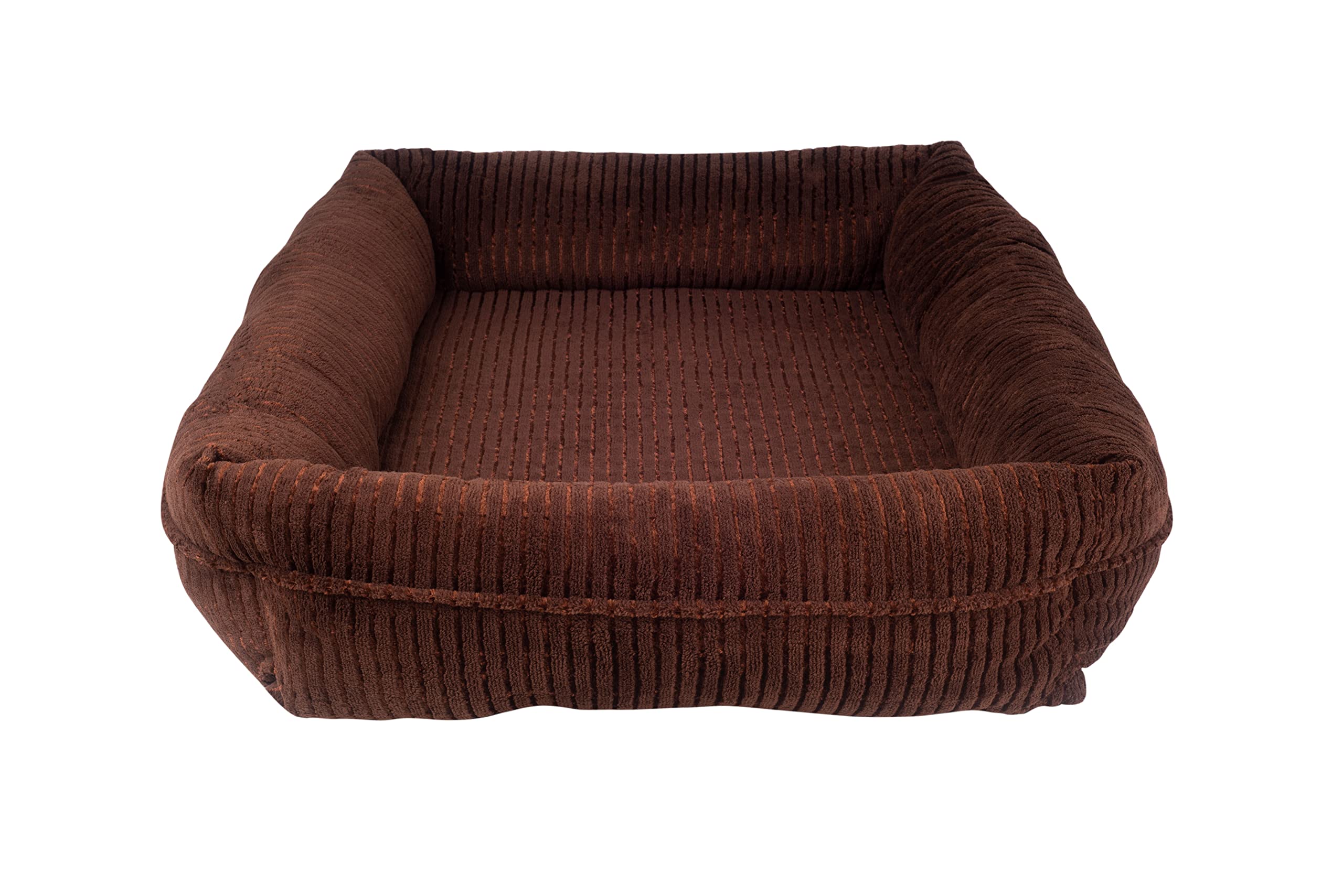 Long Rich Pet Bed For Dogs And Cats - Soft Cozy Corduroy Pet Bed, Egg Crate Orthopedic Foam Dog Bed, Removable Machine Washable