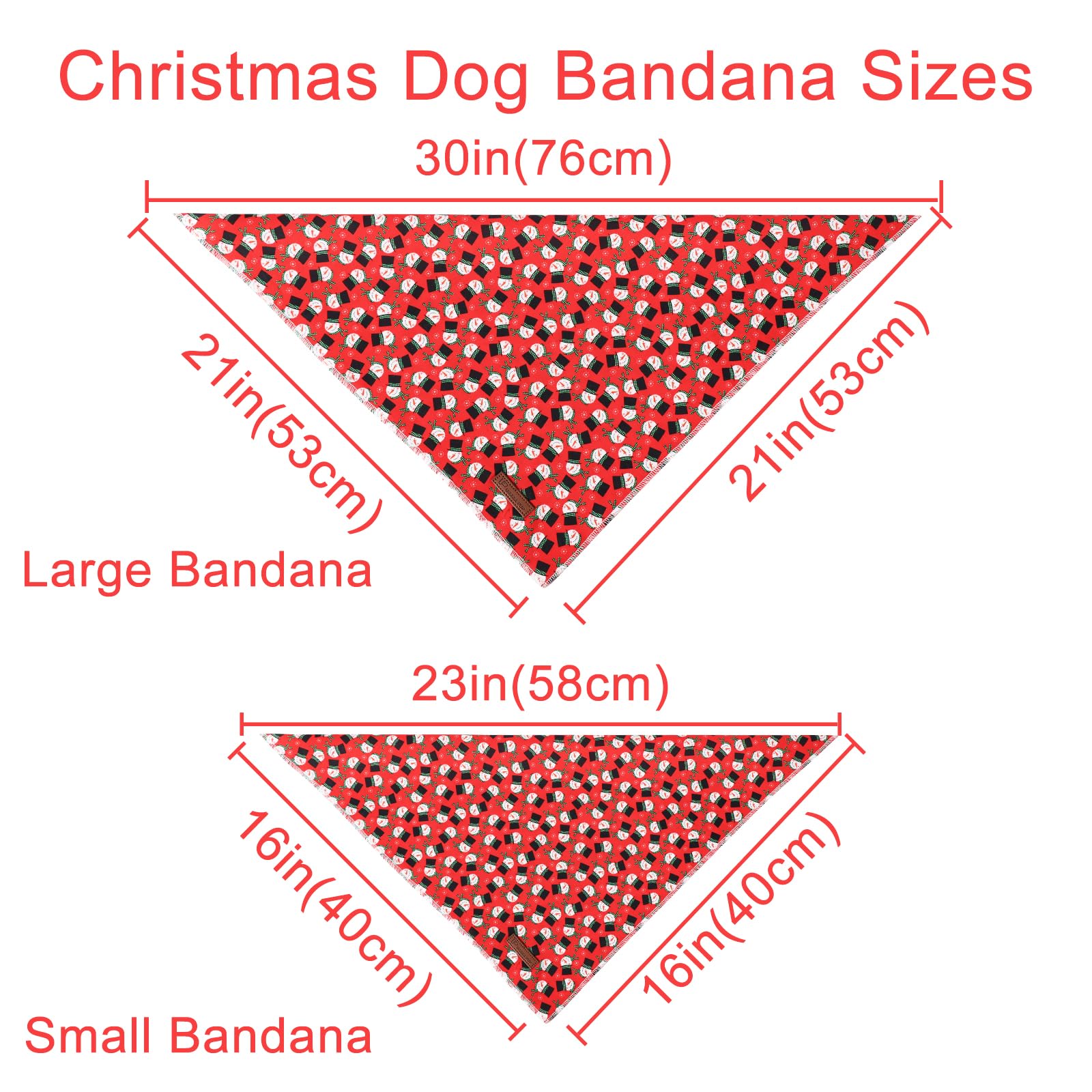 Up Urara Pup Christmas Dog Bandana, Christmas Tree Triangle Bid Scarf For Small Medium Dogs, Red Cotton Pet Kerchief,Cute Winter